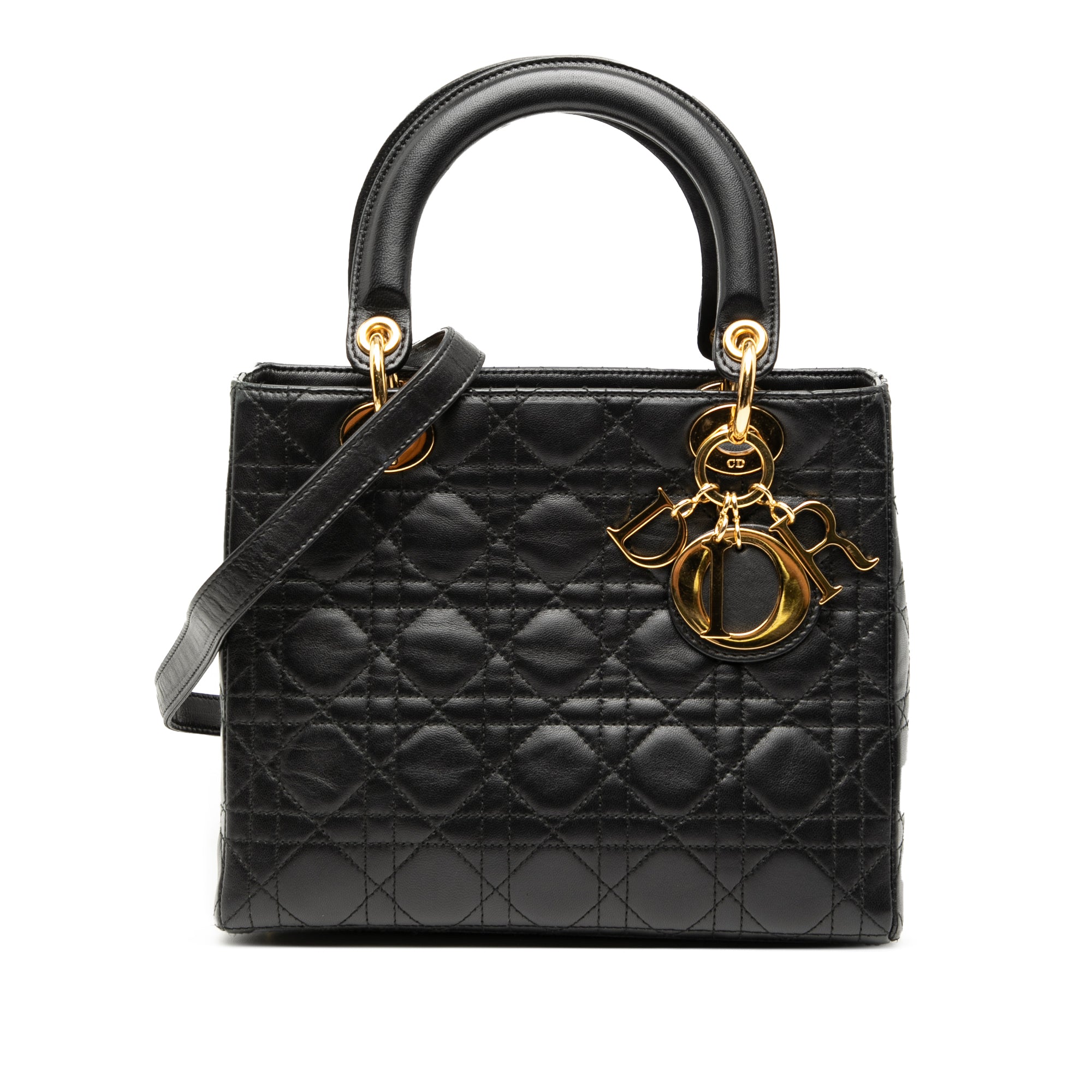Dior Medium Lambskin Cannage Lady Dior - image 1