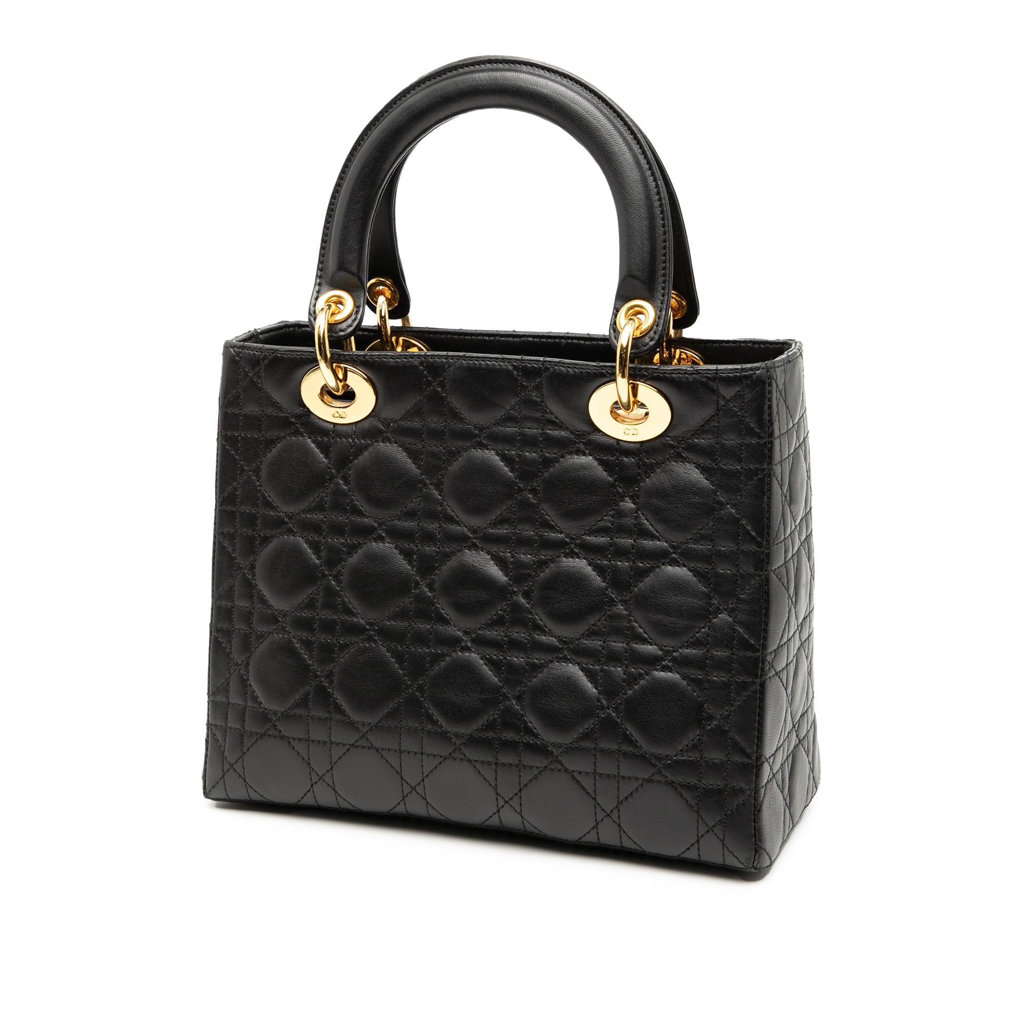 Dior Medium Lambskin Cannage Lady Dior - image 2