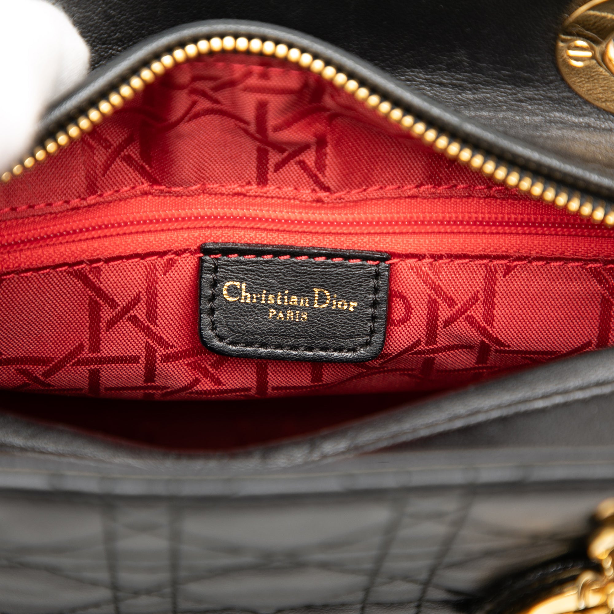 Dior Medium Lambskin Cannage Lady Dior - image 5