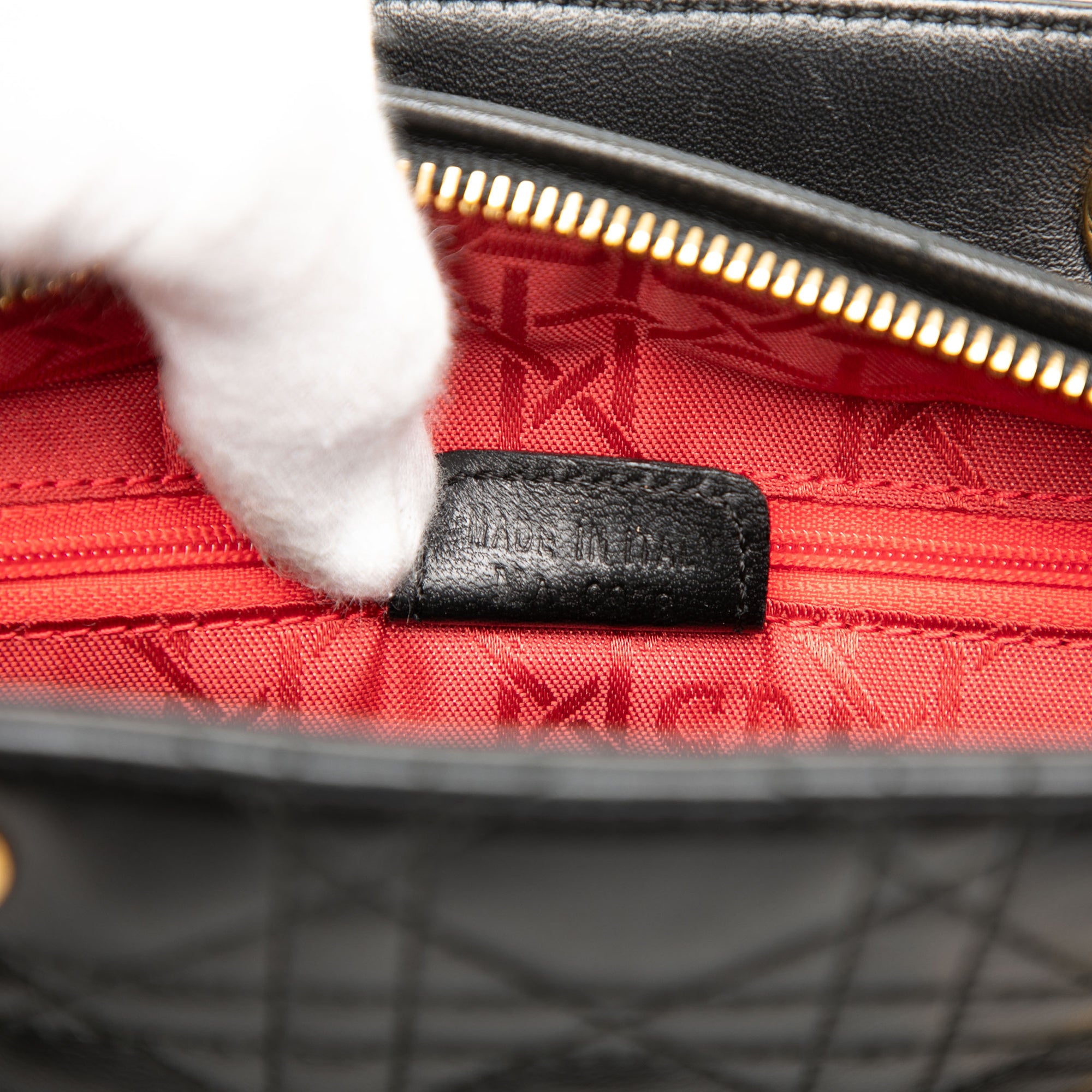 Dior Medium Lambskin Cannage Lady Dior - image 6
