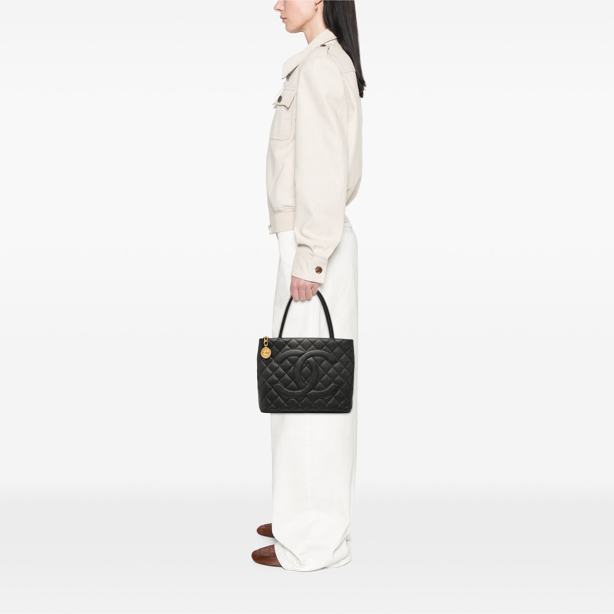 Chanel Caviar Medallion Tote - image 8