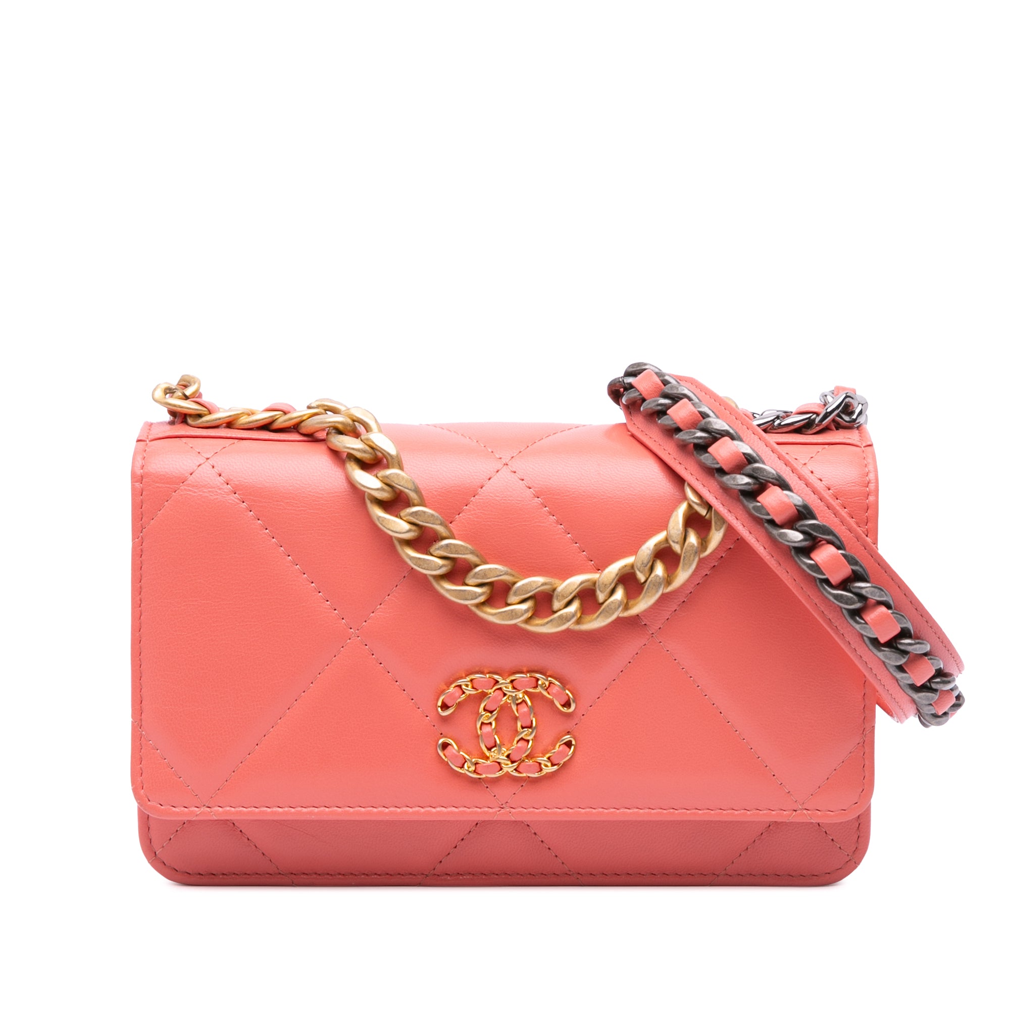 Chanel Quilted Lambskin 19 Wallet on Chain - image 1