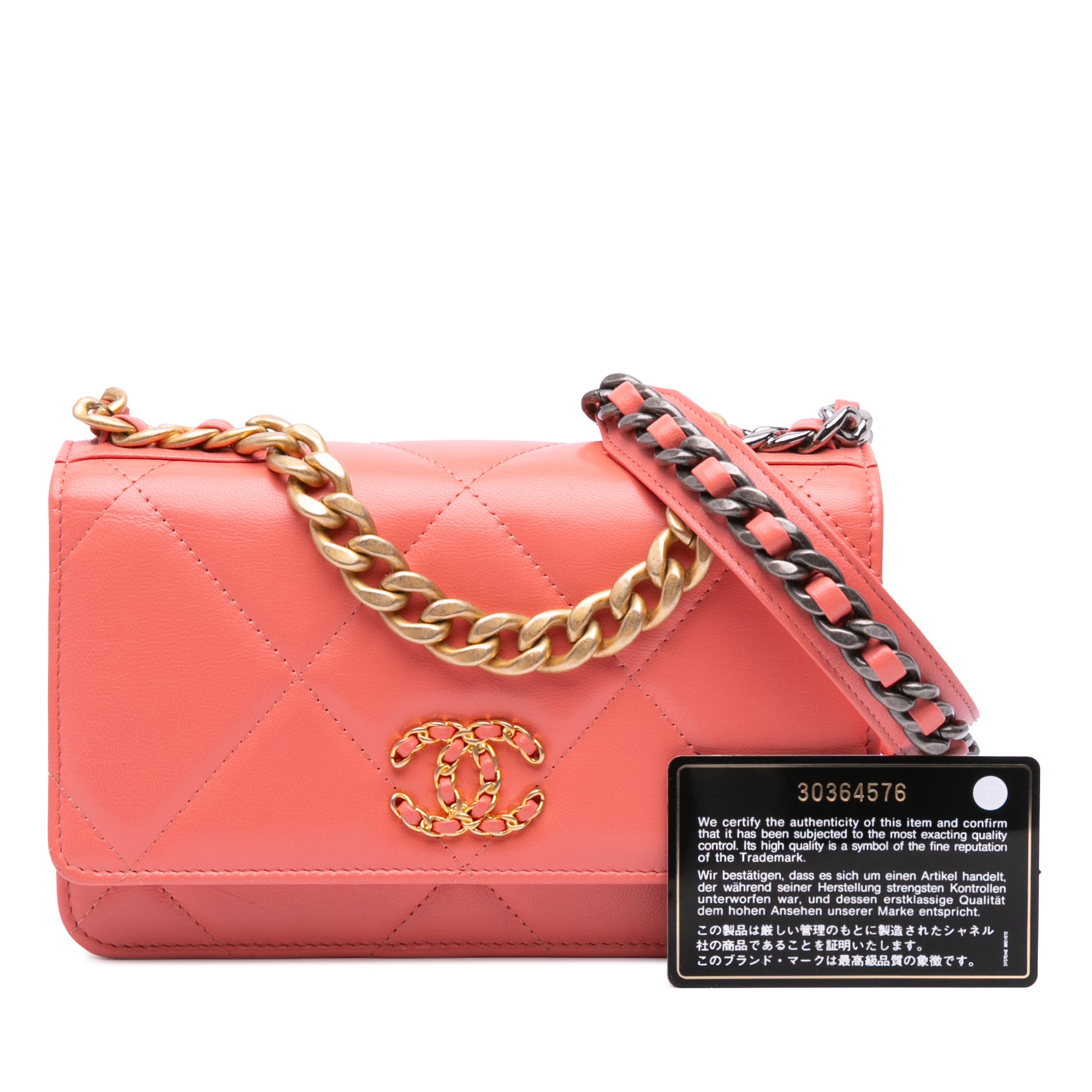 Chanel Quilted Lambskin 19 Wallet on Chain - image 11