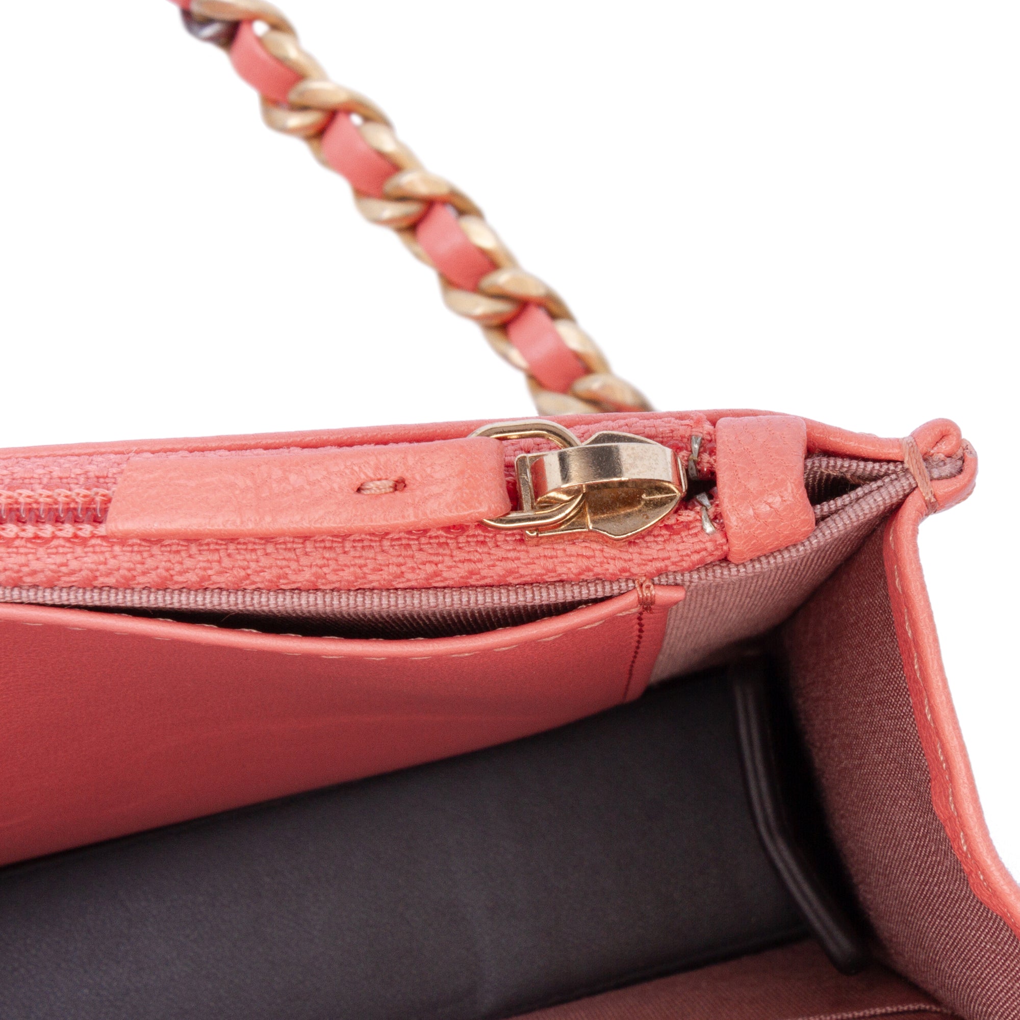 Chanel Quilted Lambskin 19 Wallet on Chain - image 8
