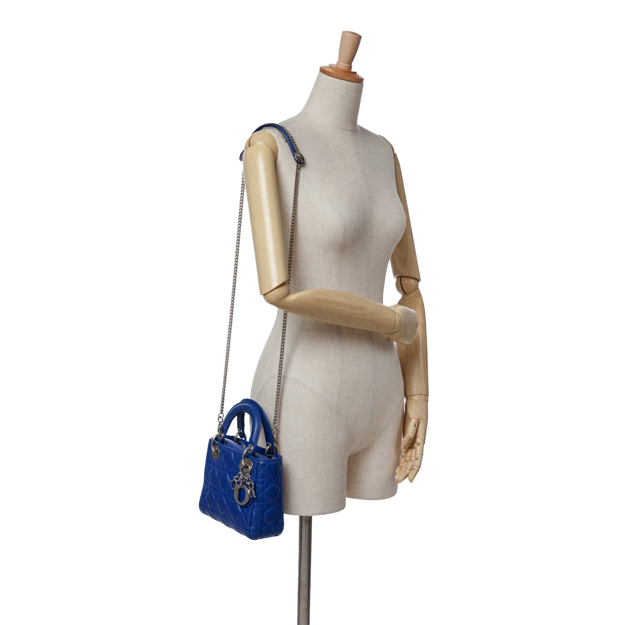 Dior Mini Lambskin Cannage Lady Dior - image 9