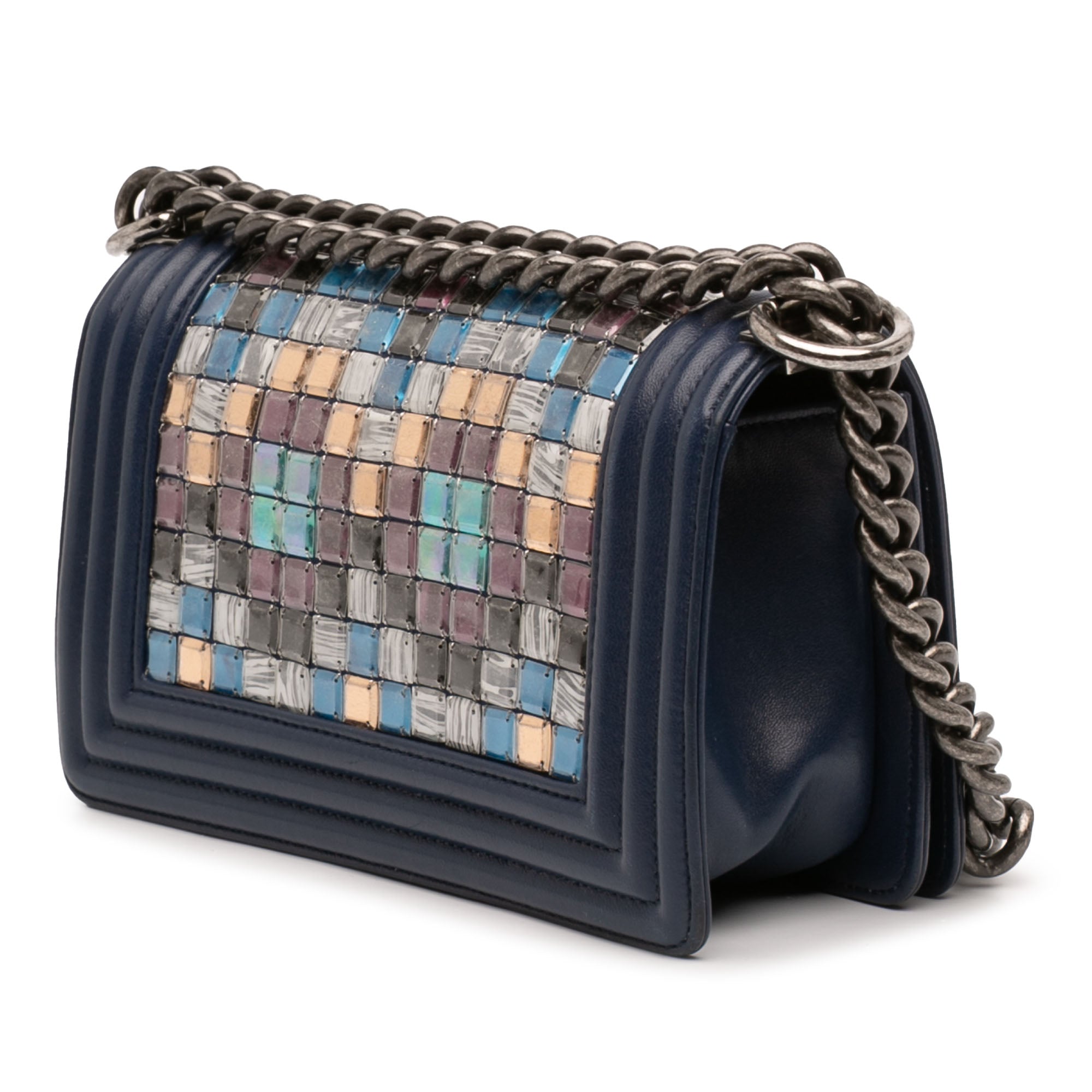 Chanel Small Lambskin Tile Mosaic Boy Flap - image 2