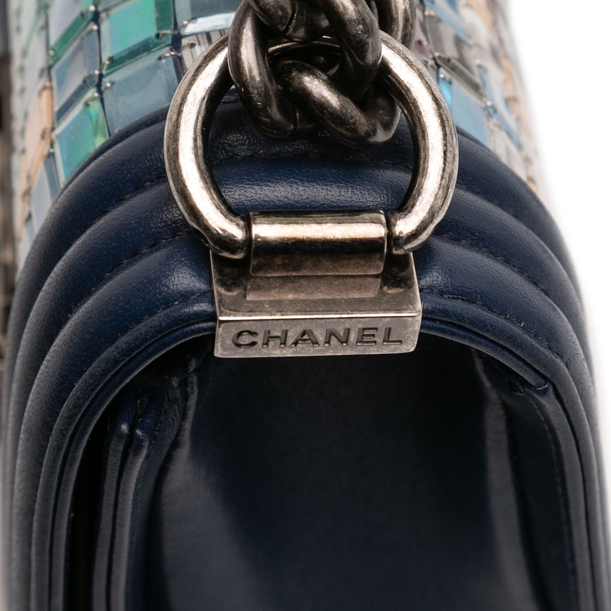 Chanel Small Lambskin Tile Mosaic Boy Flap - image 7