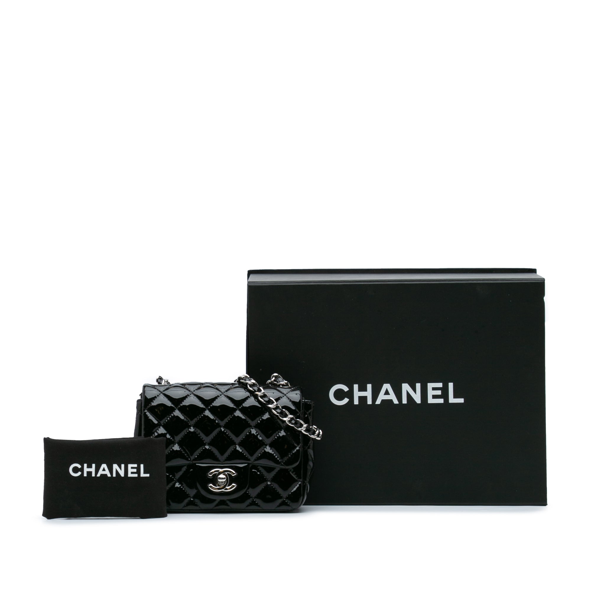 Chanel Mini Square Classic Patent Single Flap - image 10