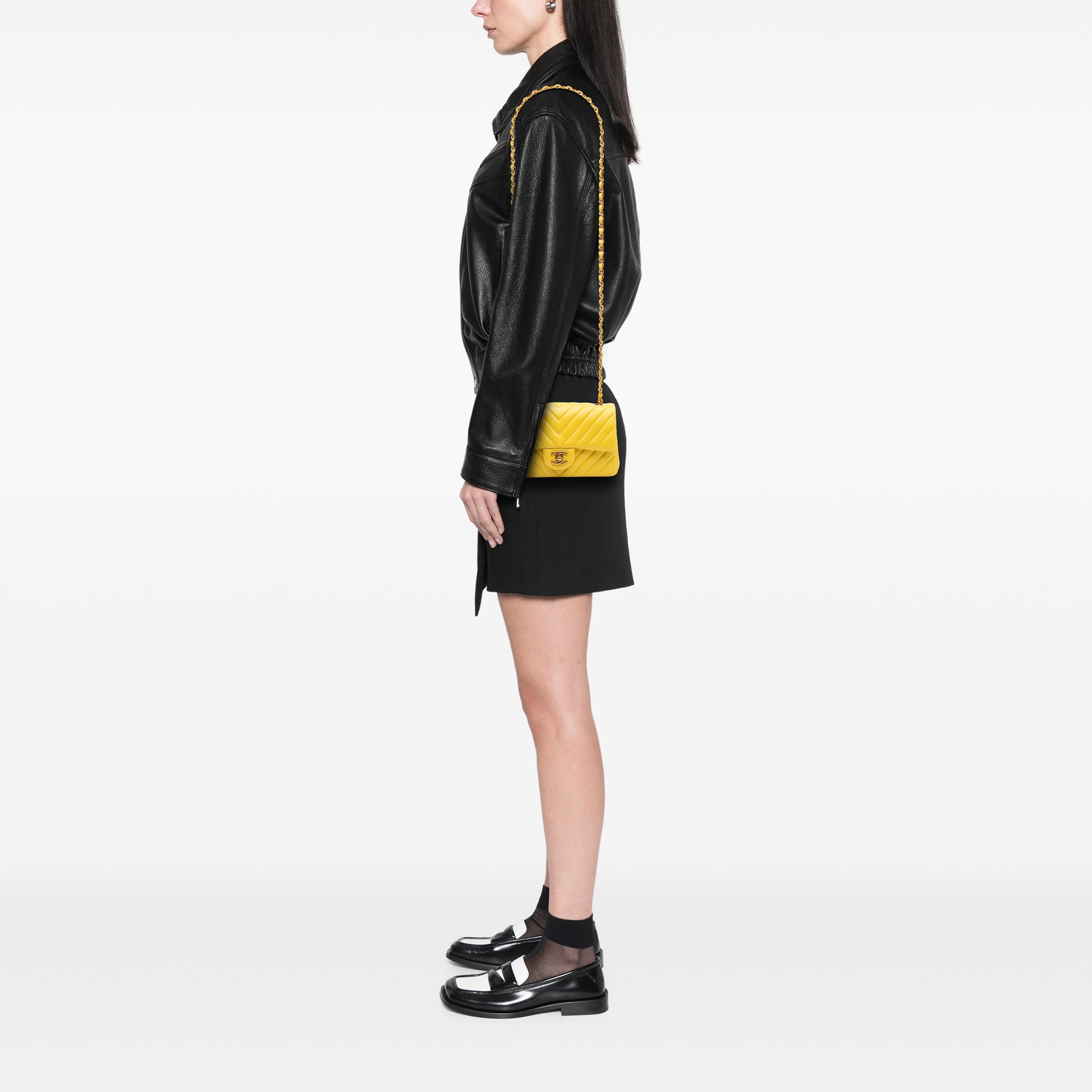 Chanel Mini Rectangular Classic Chevron Lambskin Single Flap - image 8