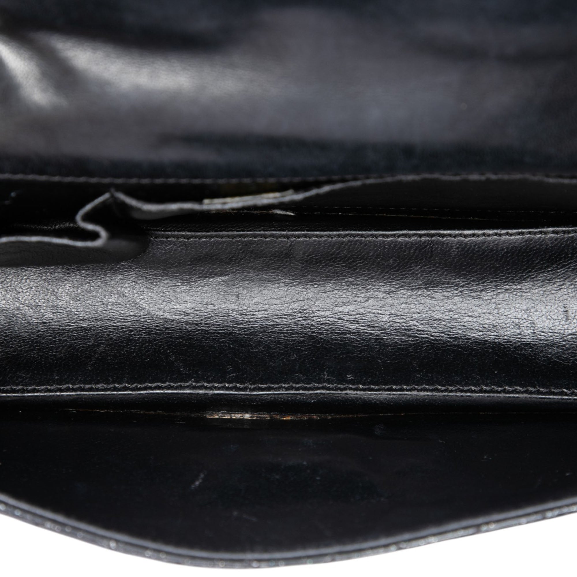 Chanel Quilted Patent Glitter Evening Star East West Flap - image 4