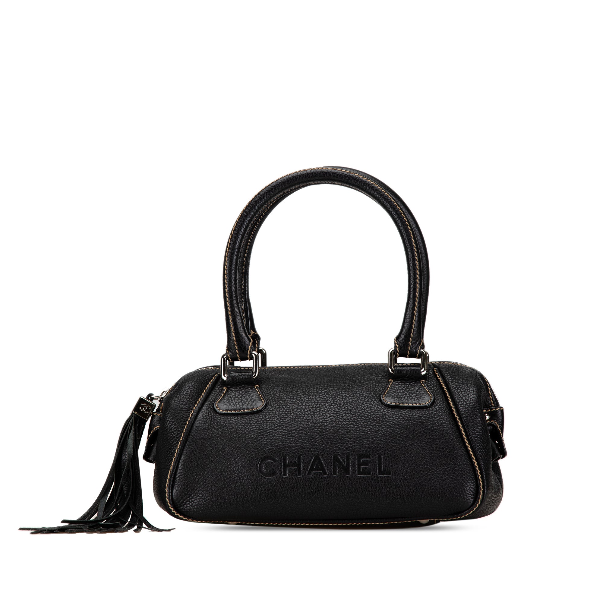 Chanel Medium Pebbled Calfskin LAX Tassel Handbag - image 1
