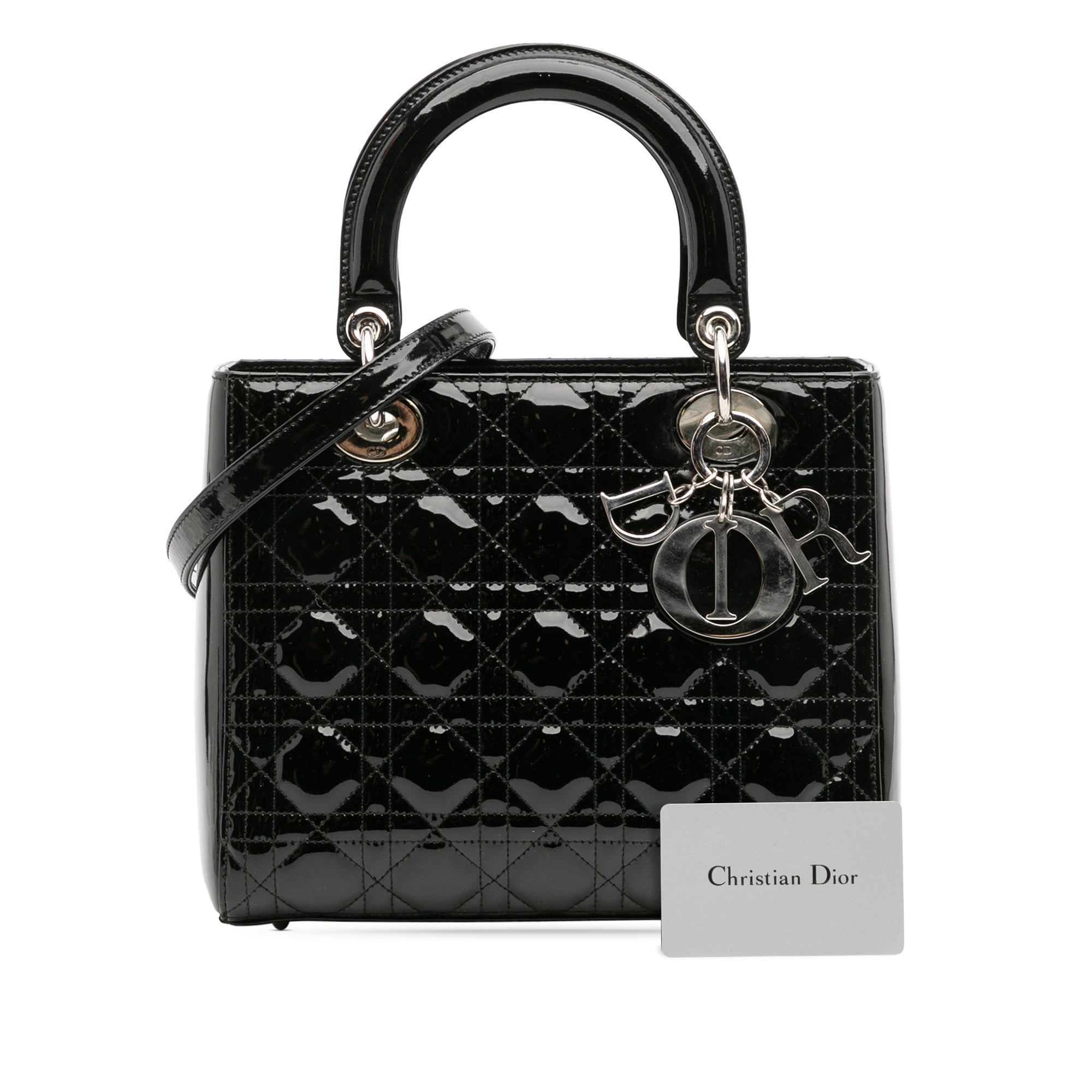 Dior Medium Patent Cannage Lady Dior - image 10