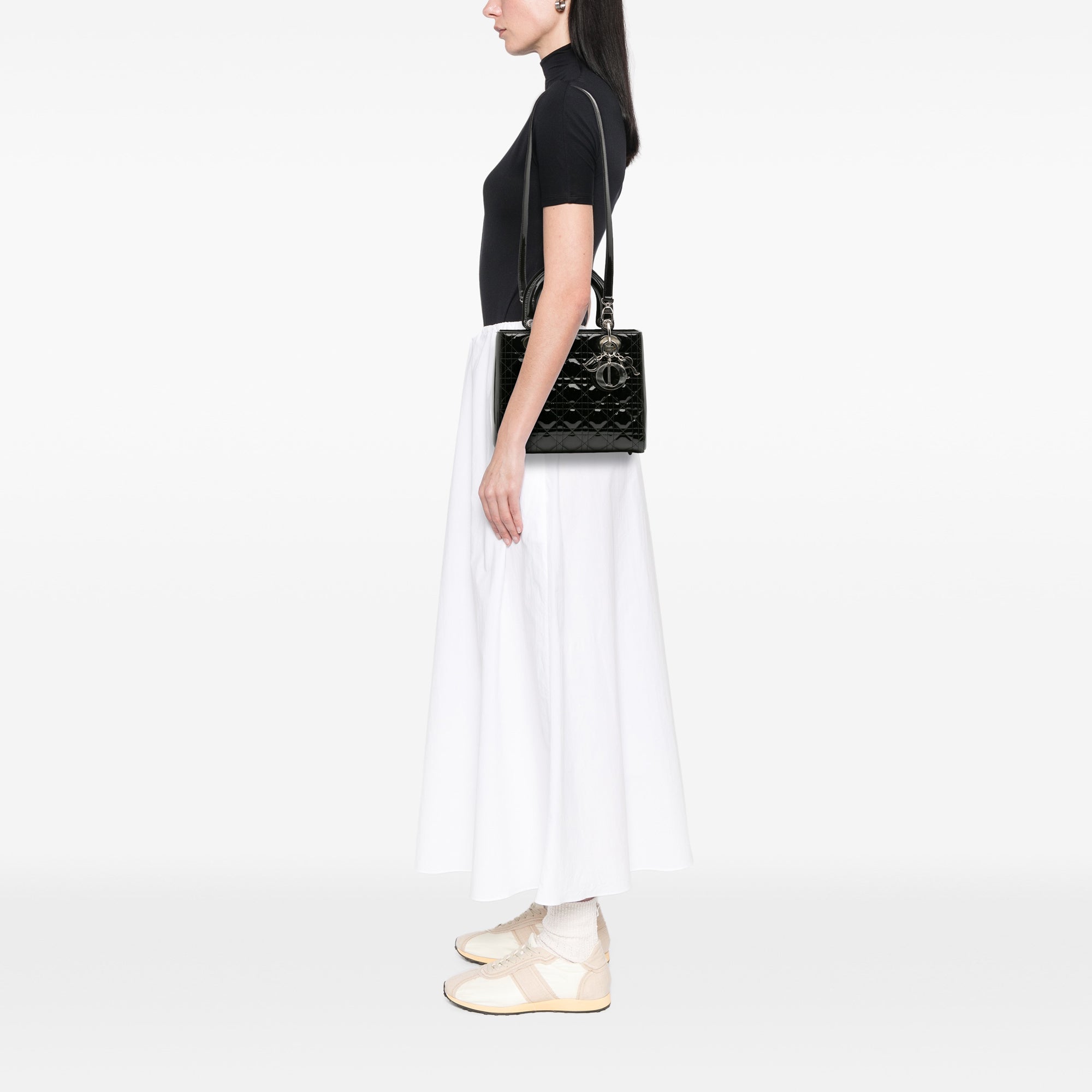 Dior Medium Patent Cannage Lady Dior - image 9