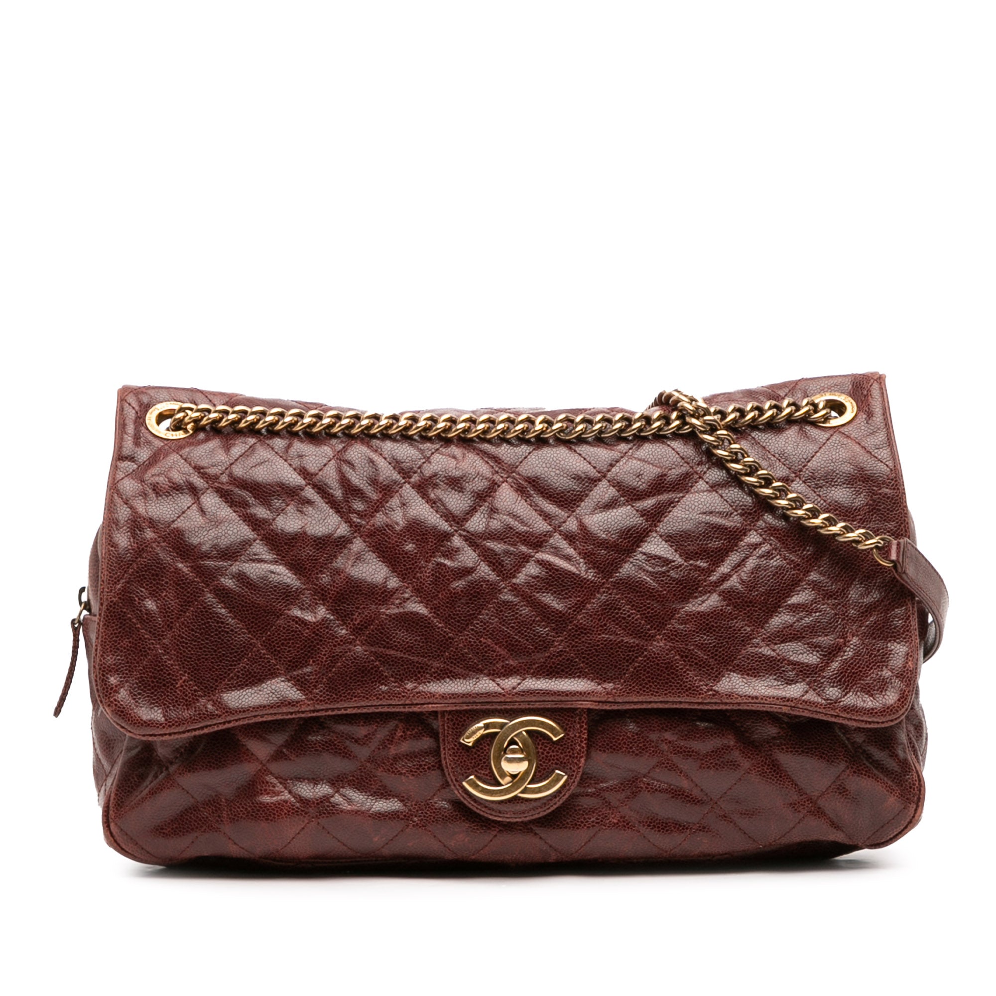 Chanel Large Quilted Glazed Caviar Shiva Flap - image 1