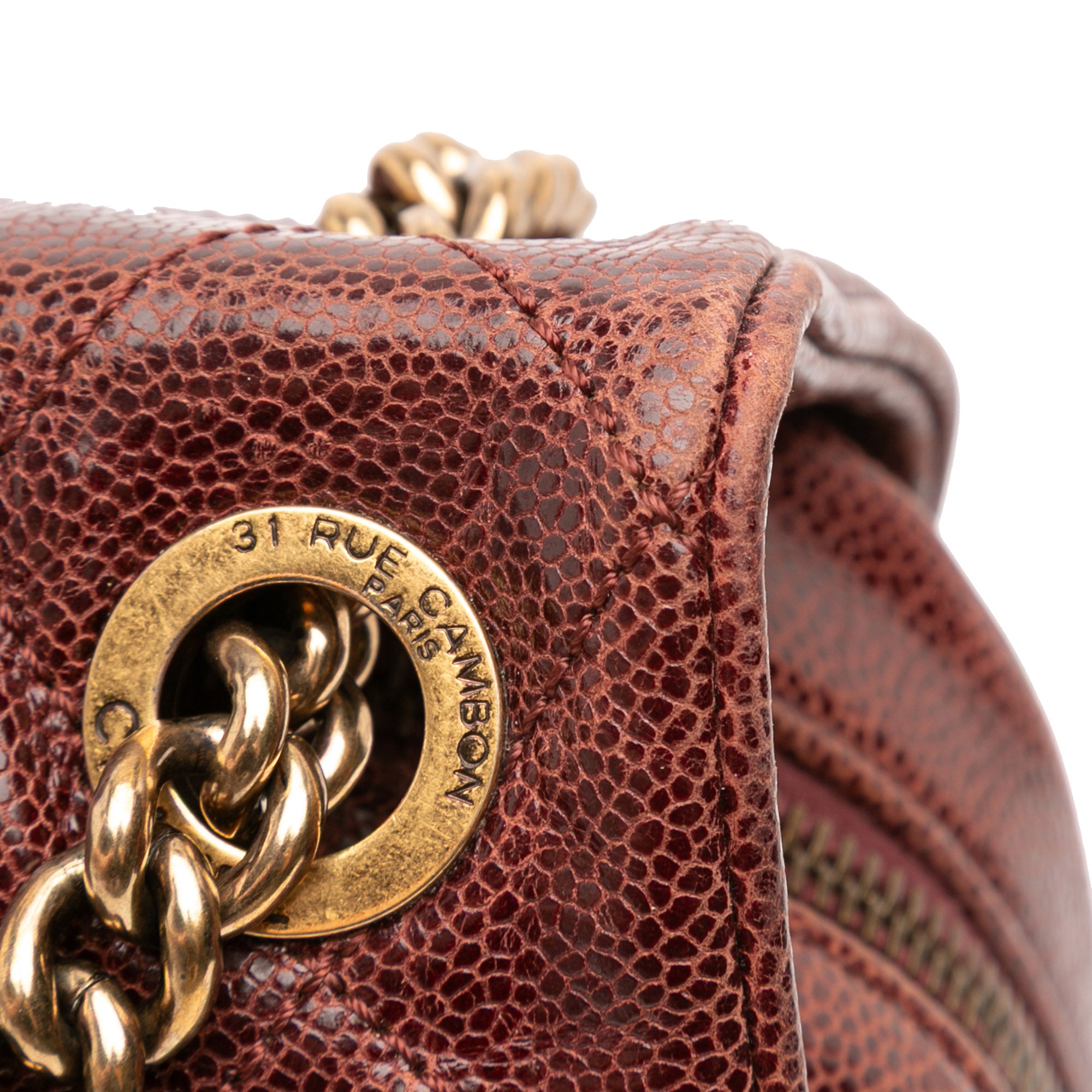 Chanel Large Quilted Glazed Caviar Shiva Flap - image 11