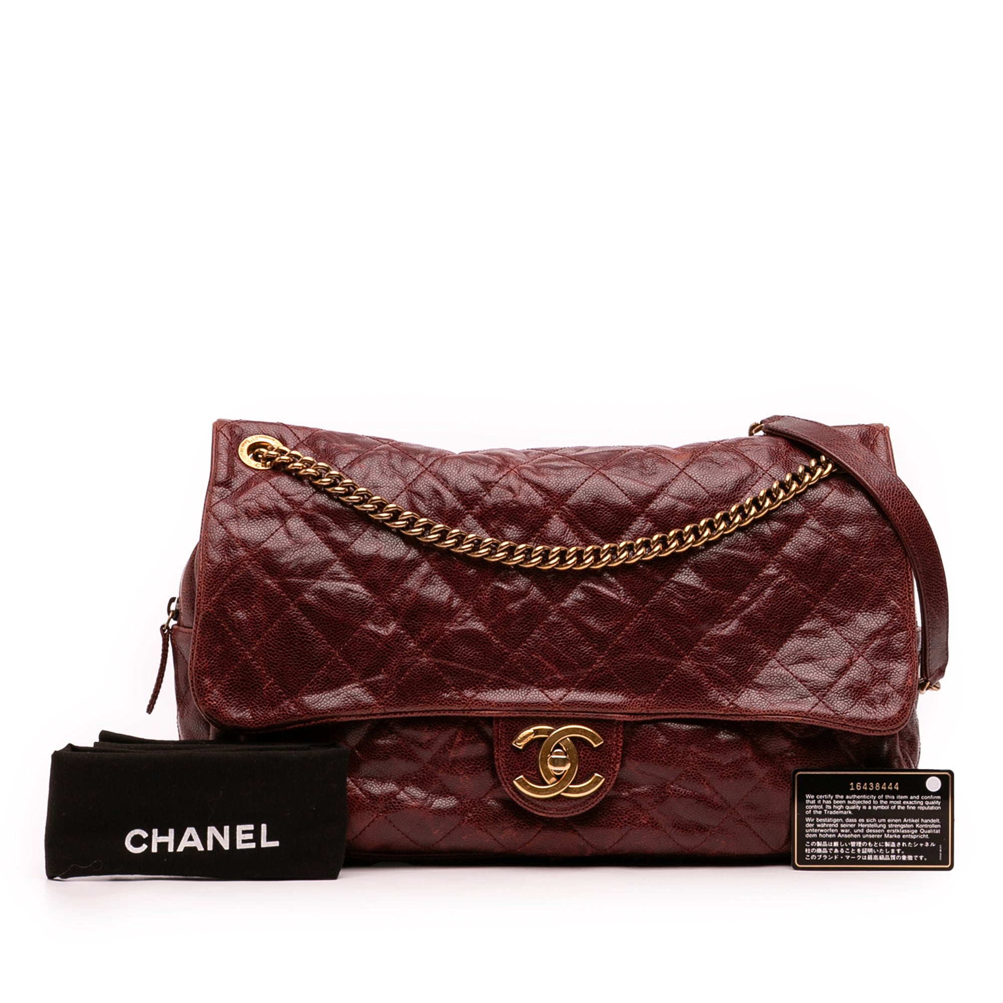Chanel Large Quilted Glazed Caviar Shiva Flap - image 14
