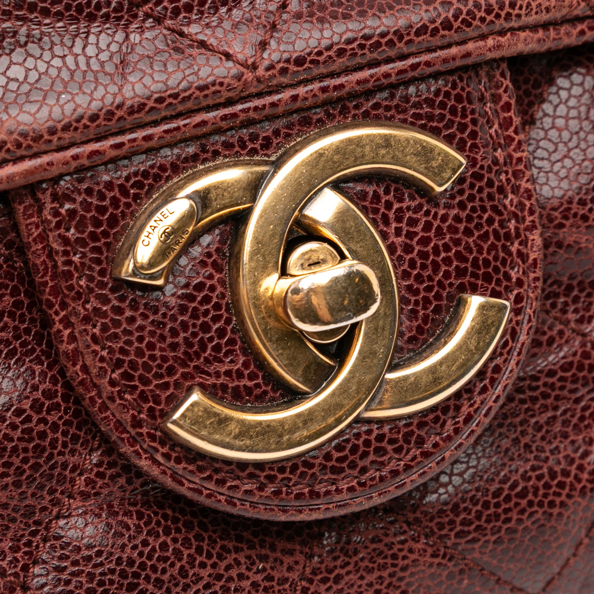 Chanel Large Quilted Glazed Caviar Shiva Flap - image 8