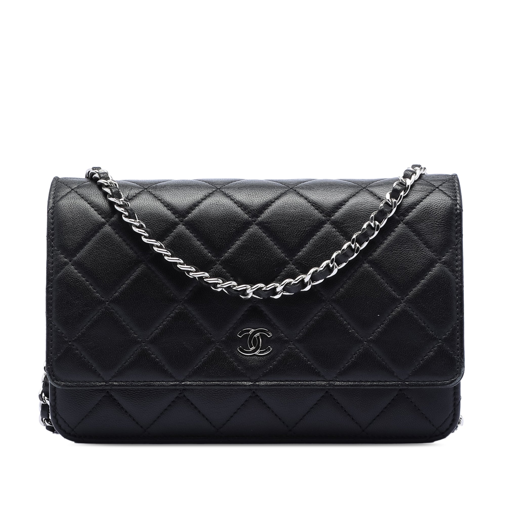 Chanel CC Quilted Lambskin Wallet On Chain - image 1