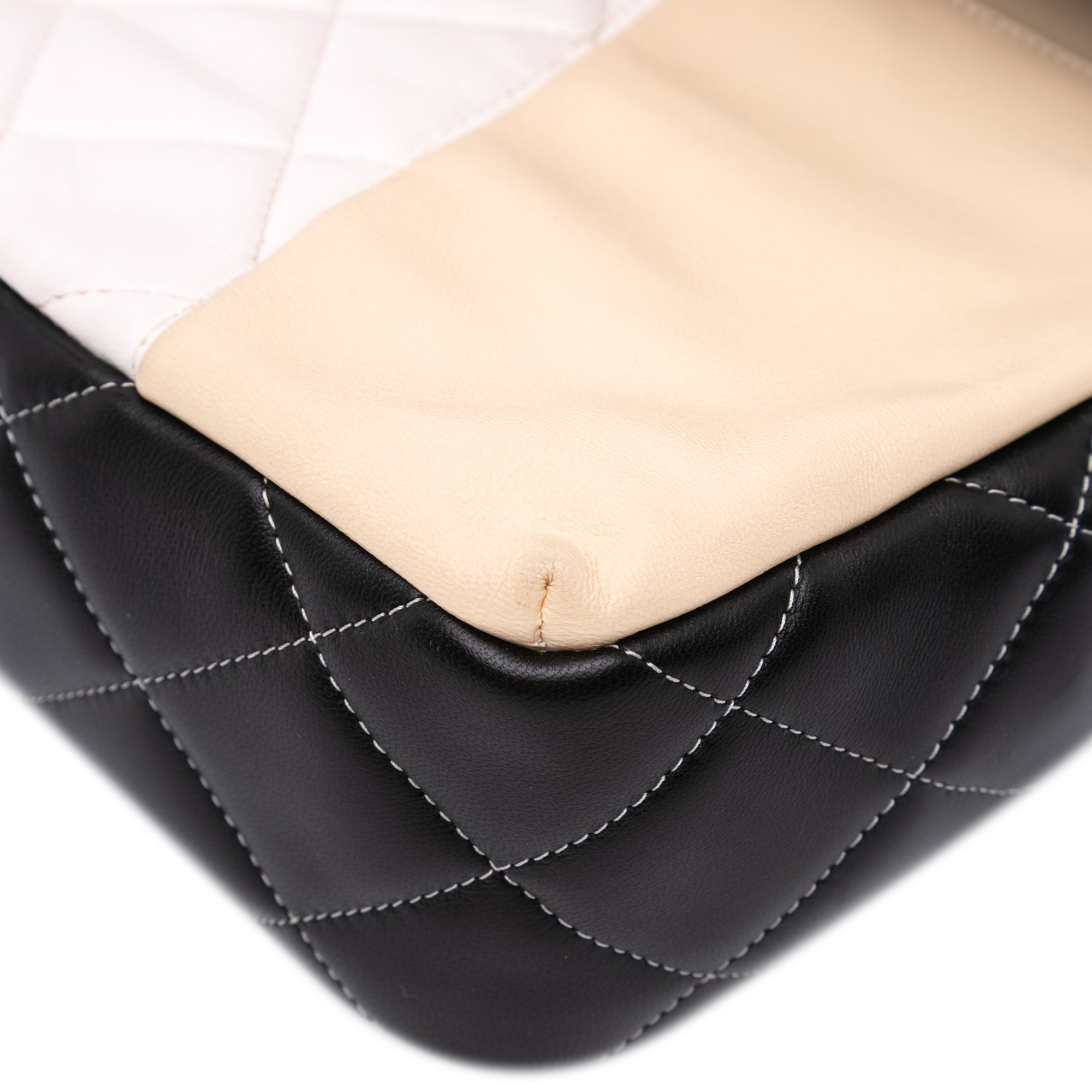 Chanel Jumbo Classic Tricolor Lambskin Colorblock Double Flap - image 10