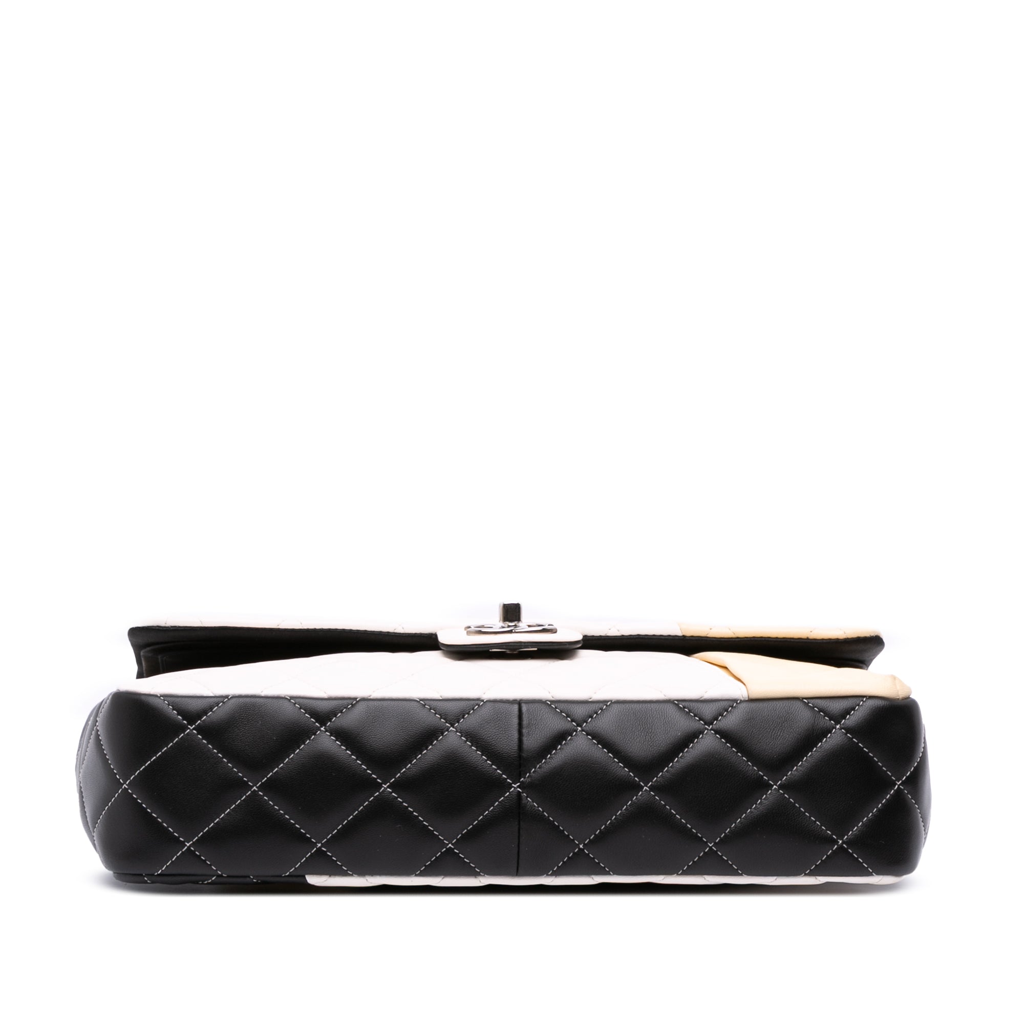 Chanel Jumbo Classic Tricolor Lambskin Colorblock Double Flap - image 3