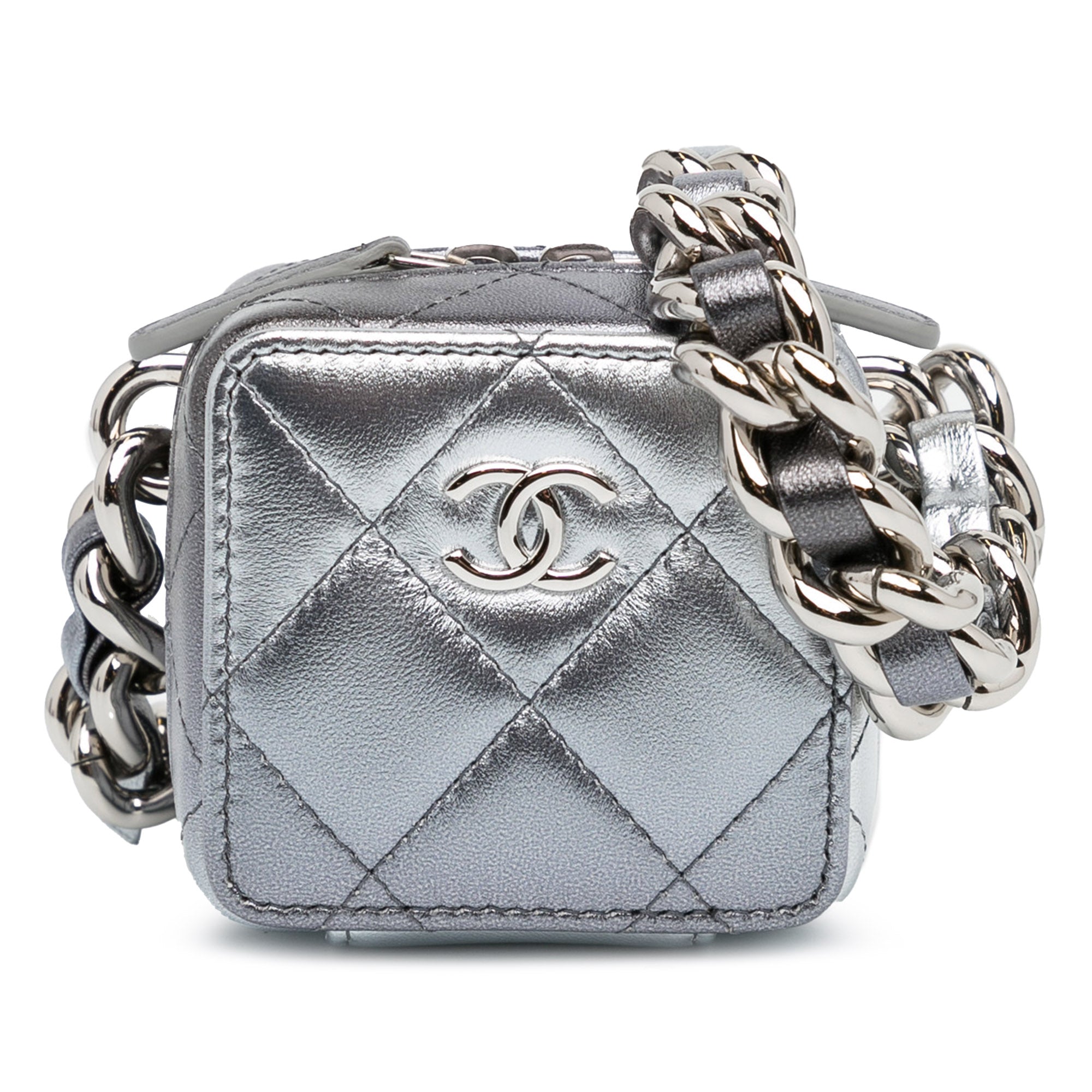 Chanel Metallic Lambskin Coco Punk Cube Bag - image 1