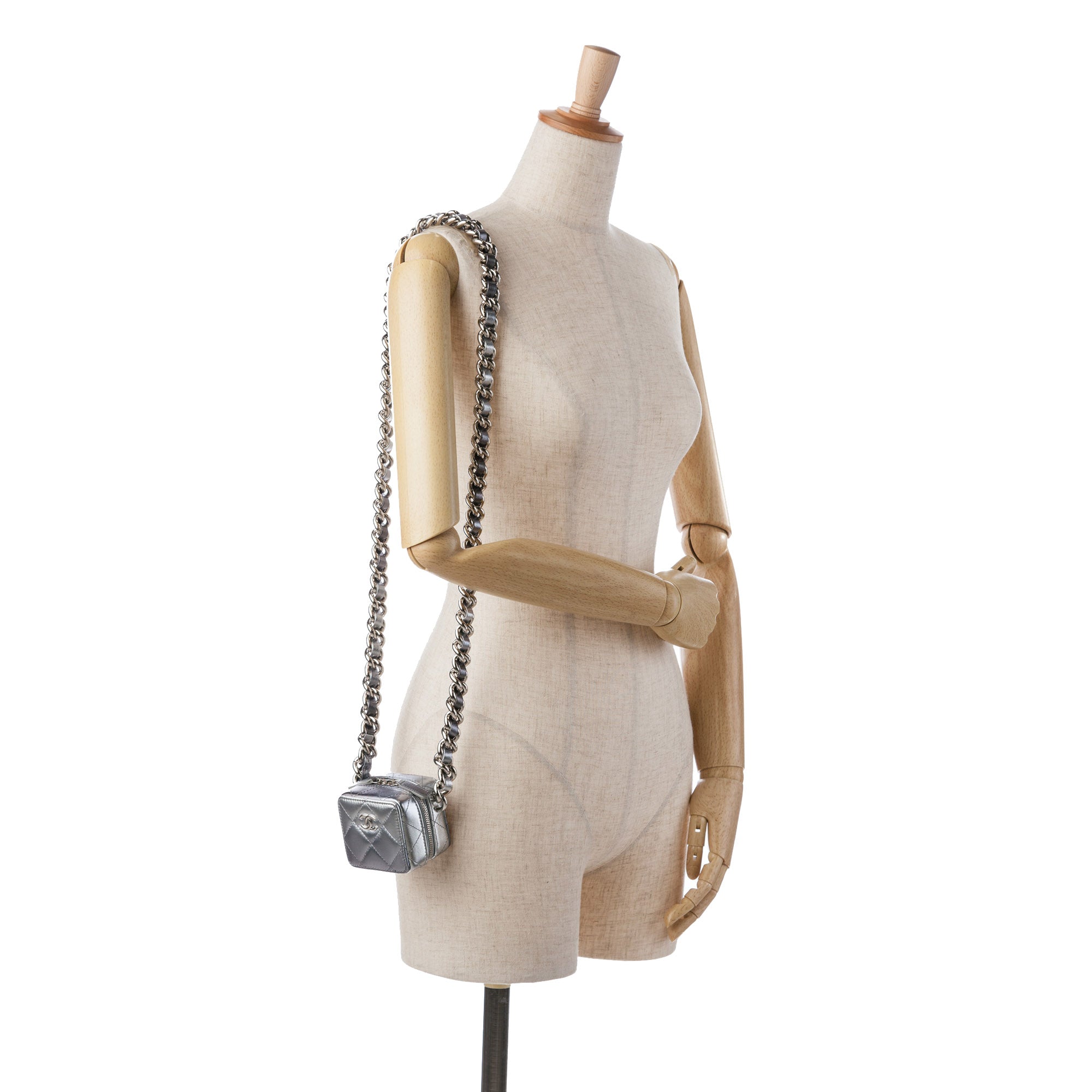 Chanel Metallic Lambskin Coco Punk Cube Bag - image 11