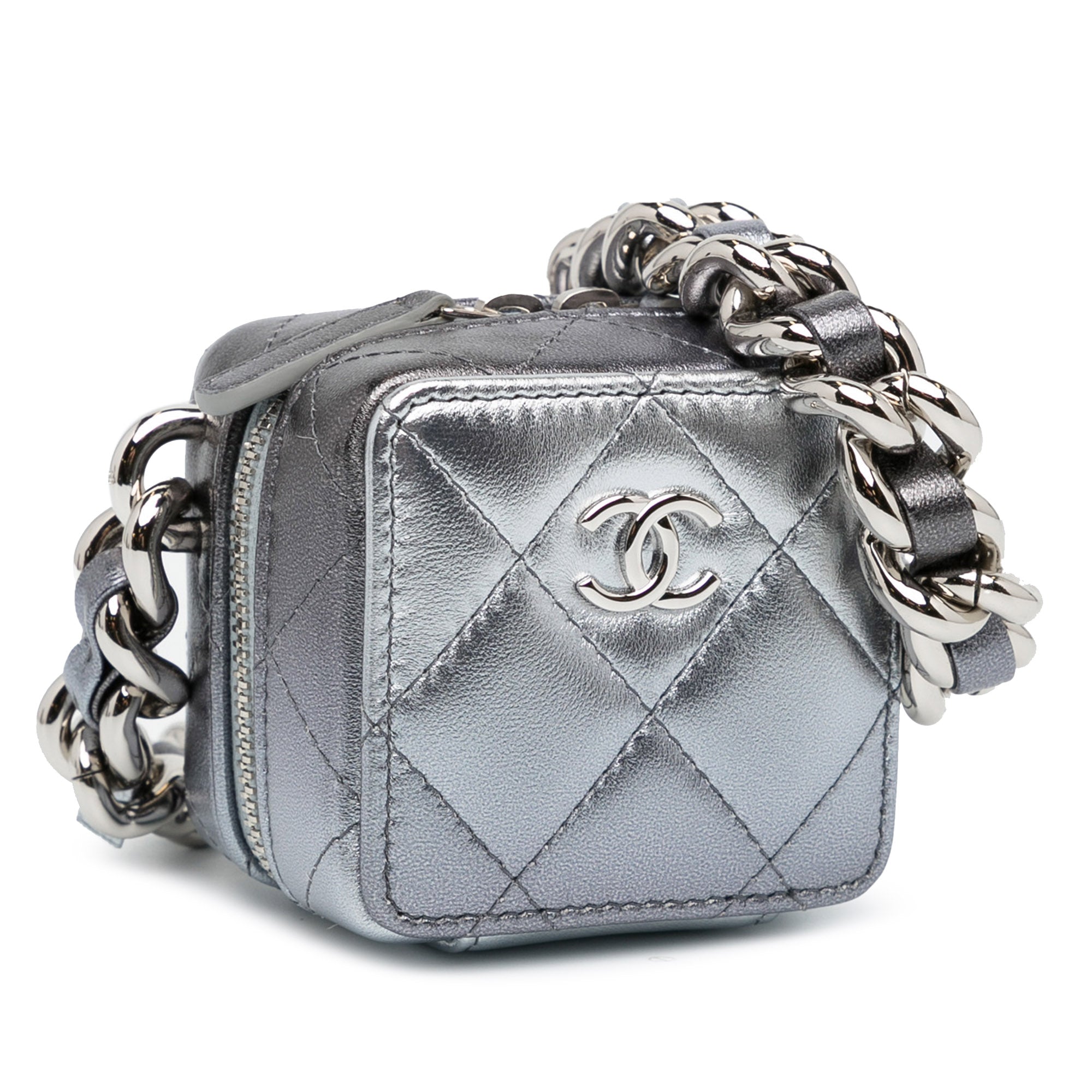 Chanel Metallic Lambskin Coco Punk Cube Bag - image 2