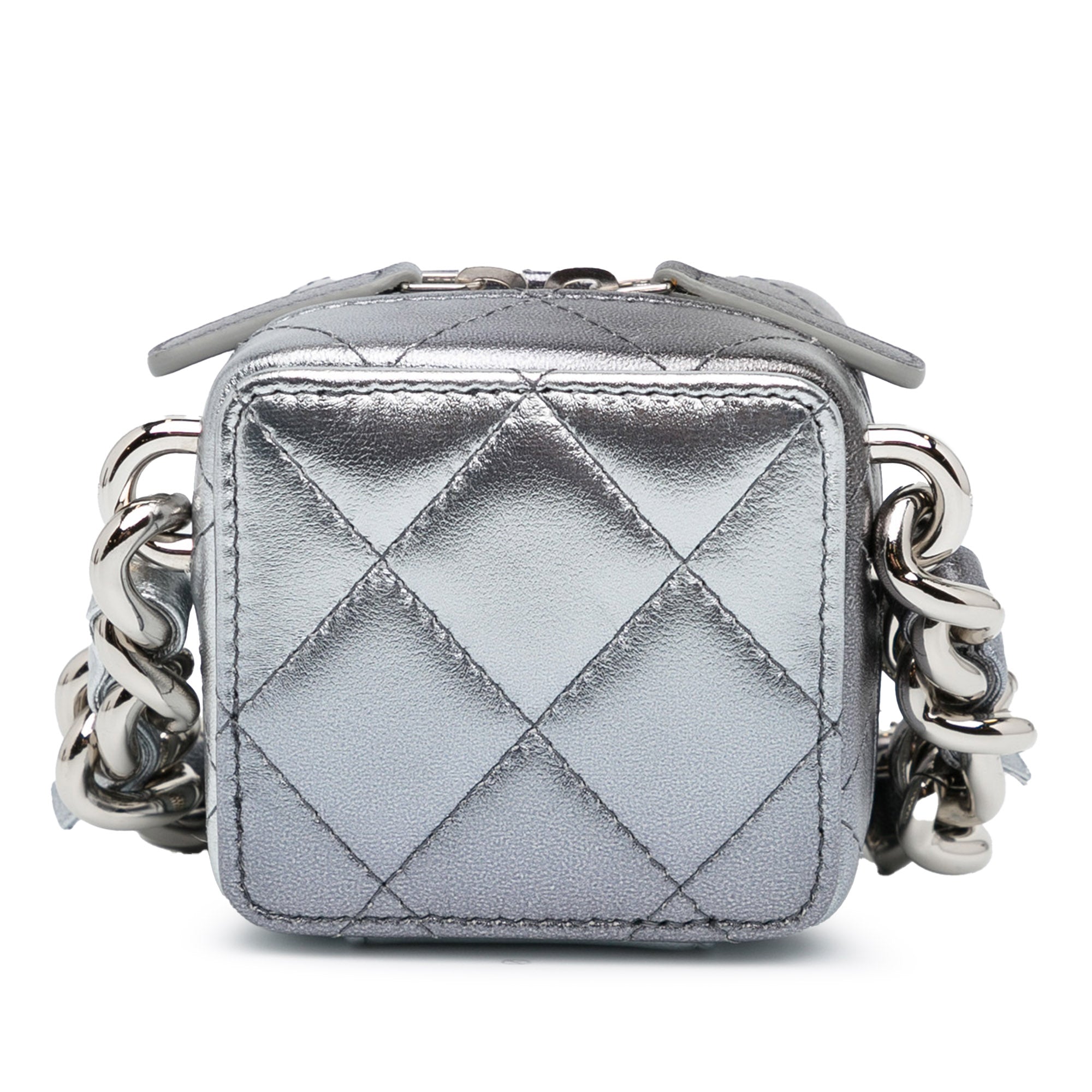 Chanel Metallic Lambskin Coco Punk Cube Bag - image 4