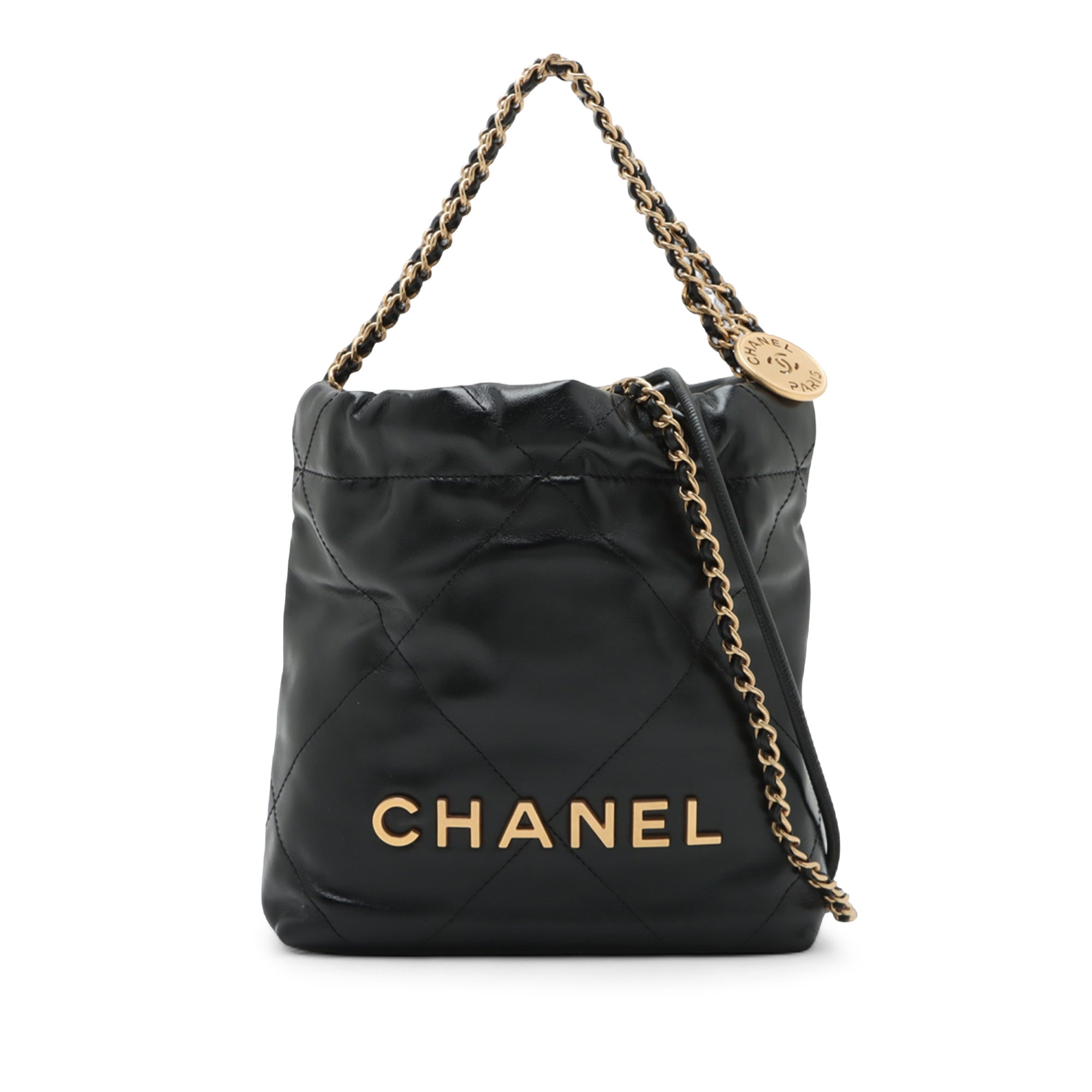 Chanel Mini Shiny Calfskin 22 Handbag - image 1