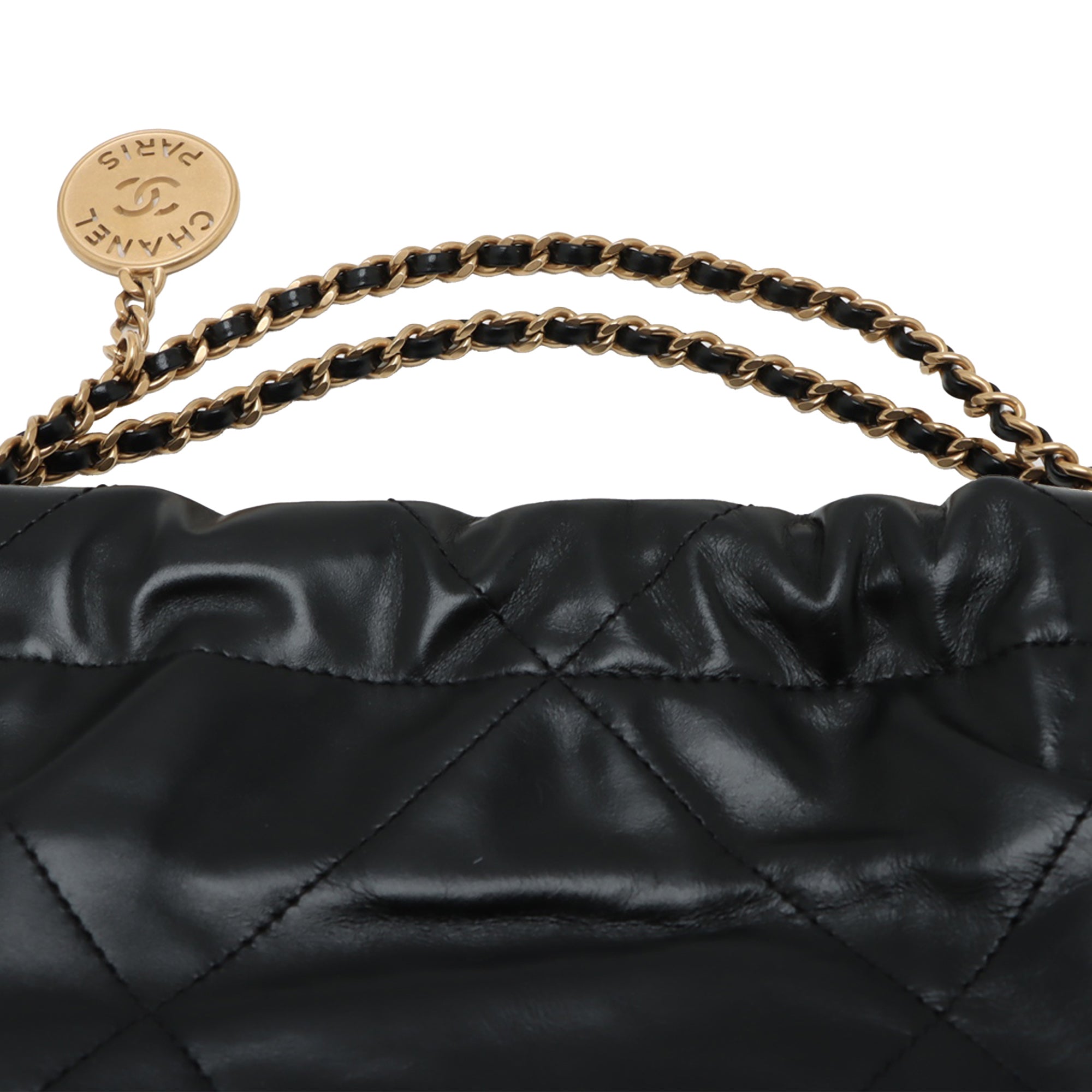 Chanel Mini Shiny Calfskin 22 Handbag - image 8
