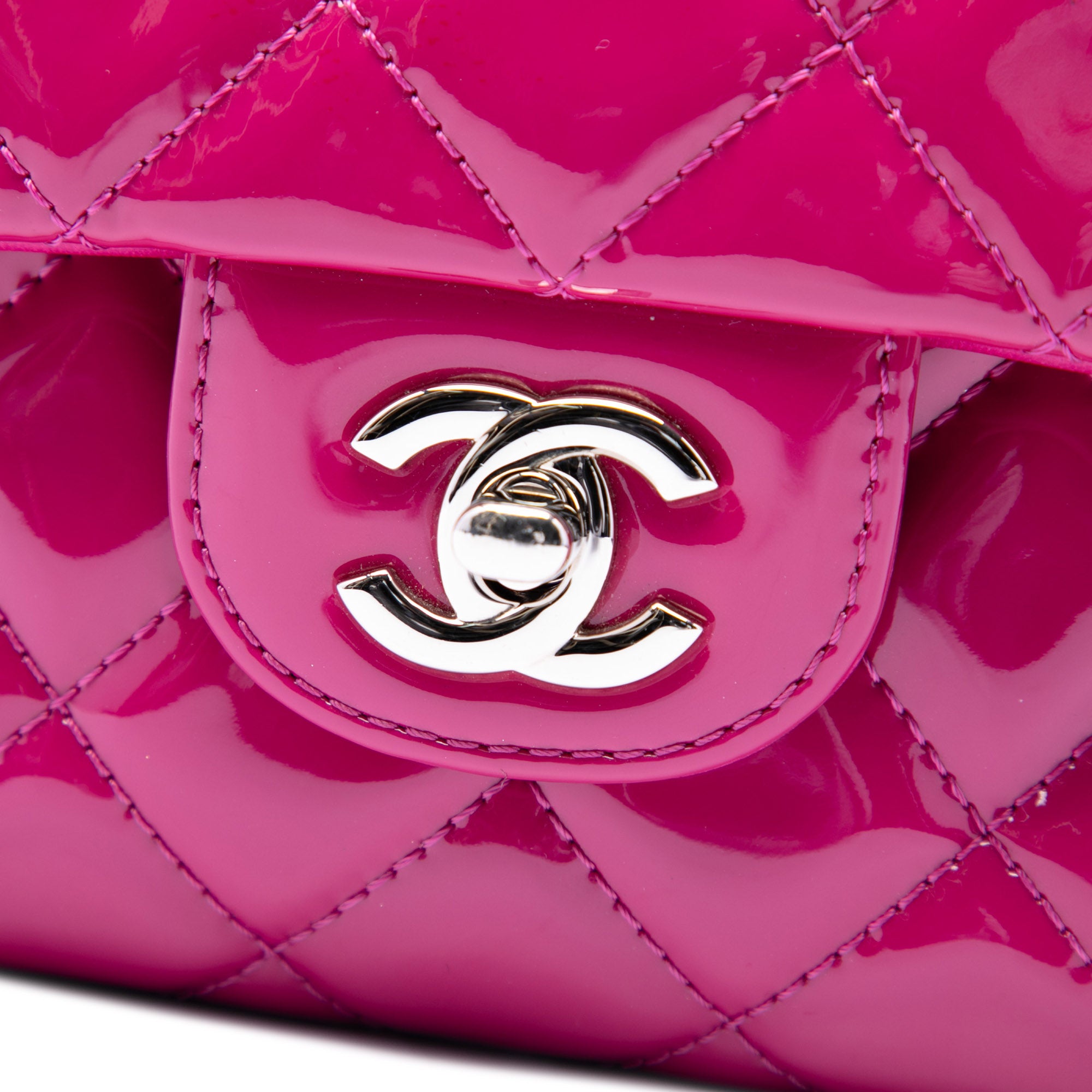 Chanel Medium CC Quilted Patent Double Compartment Flap - image 5