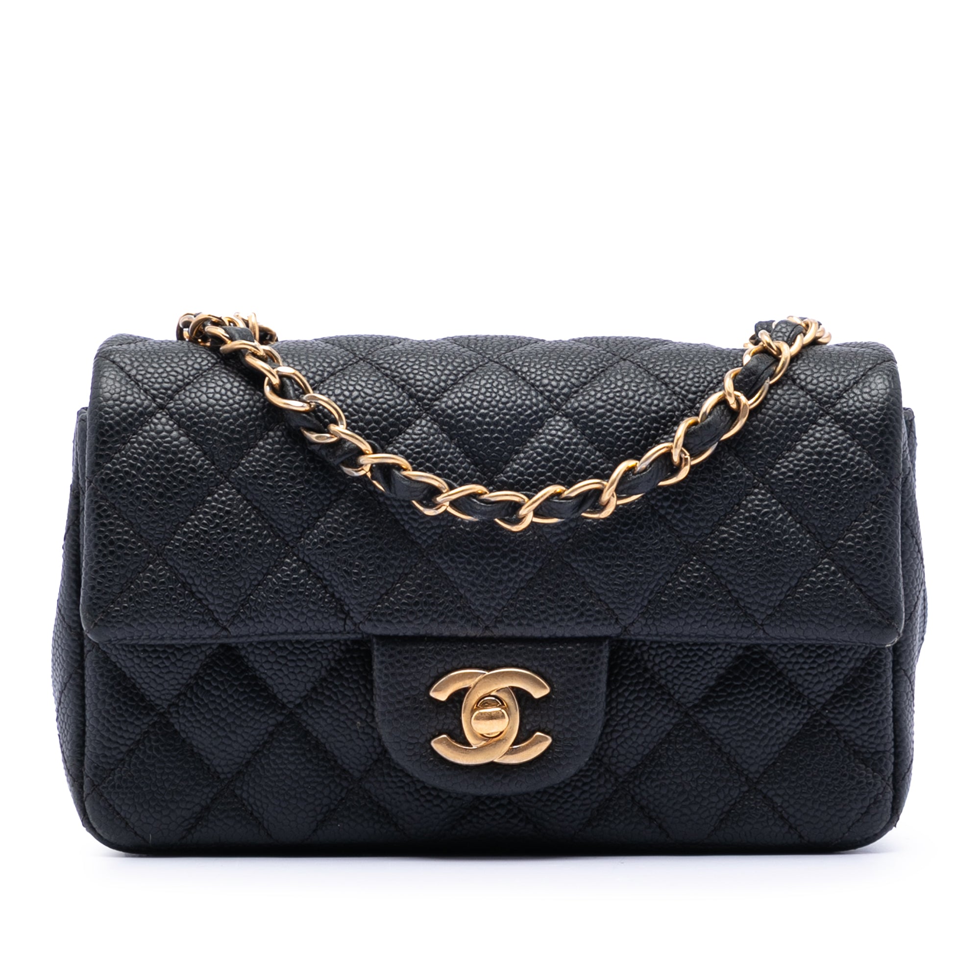 Chanel Mini Rectangular Classic Caviar Single Flap - image 1