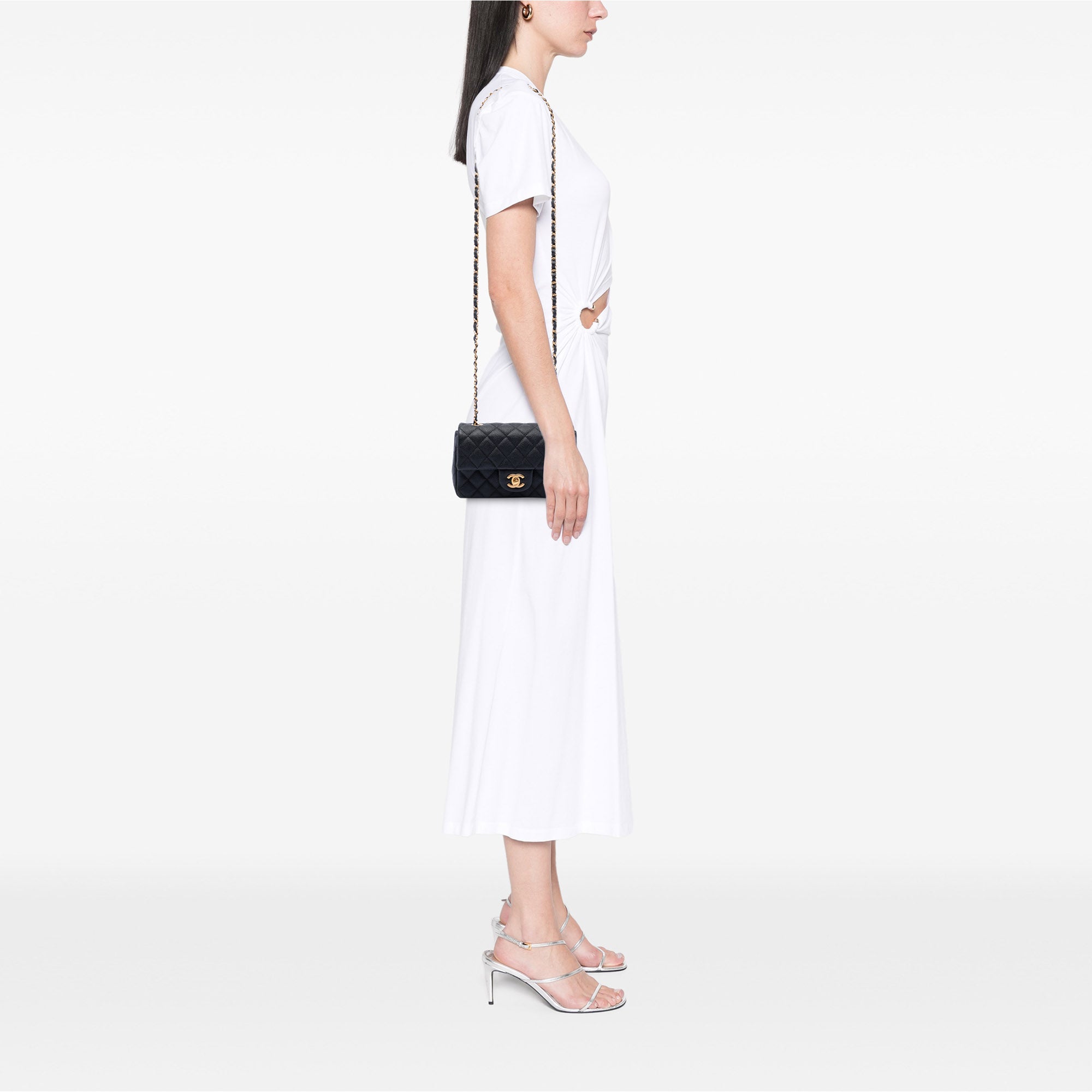 Chanel Mini Rectangular Classic Caviar Single Flap - image 7