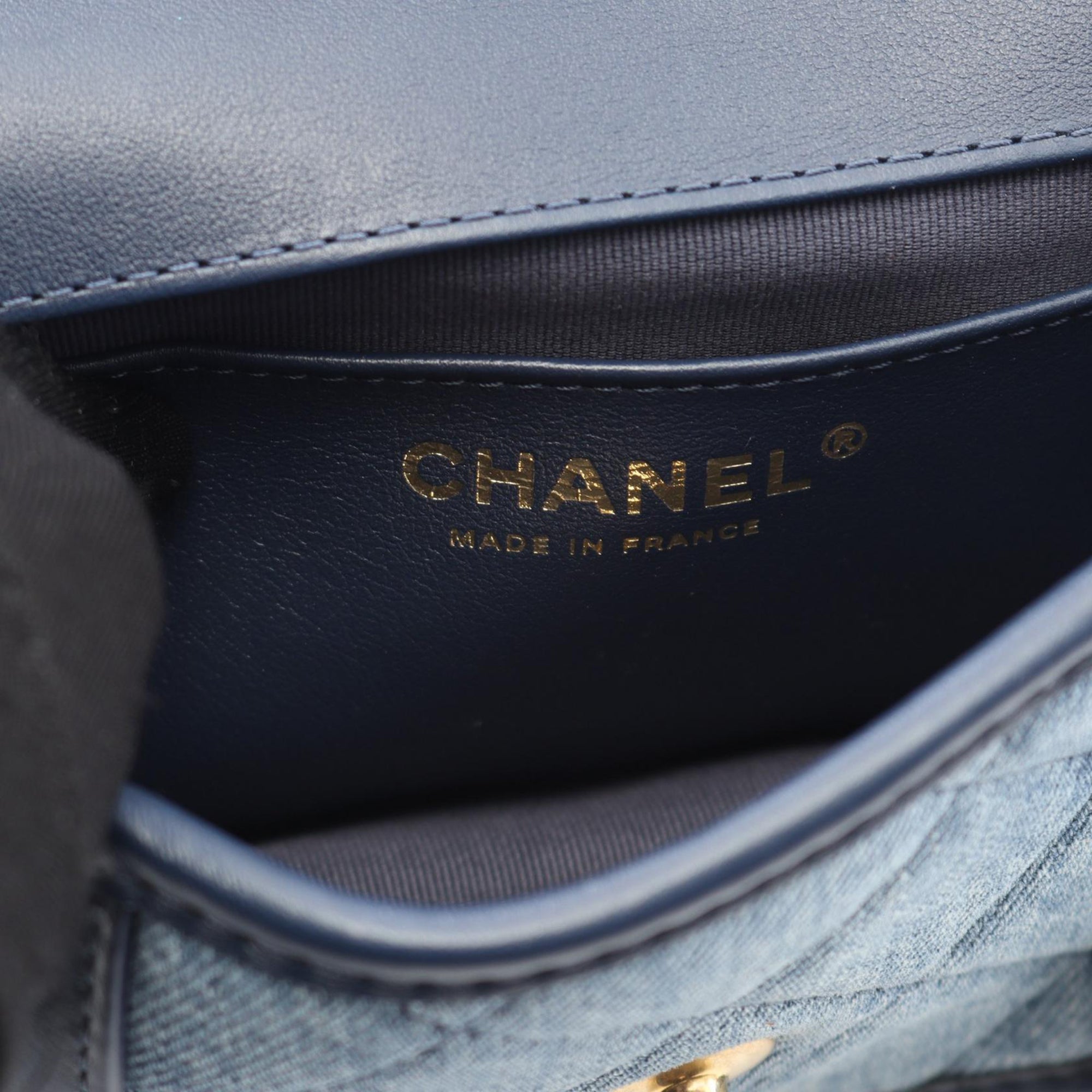 Chanel Mini Quilted Denim Ombre Flap Bag - image 4