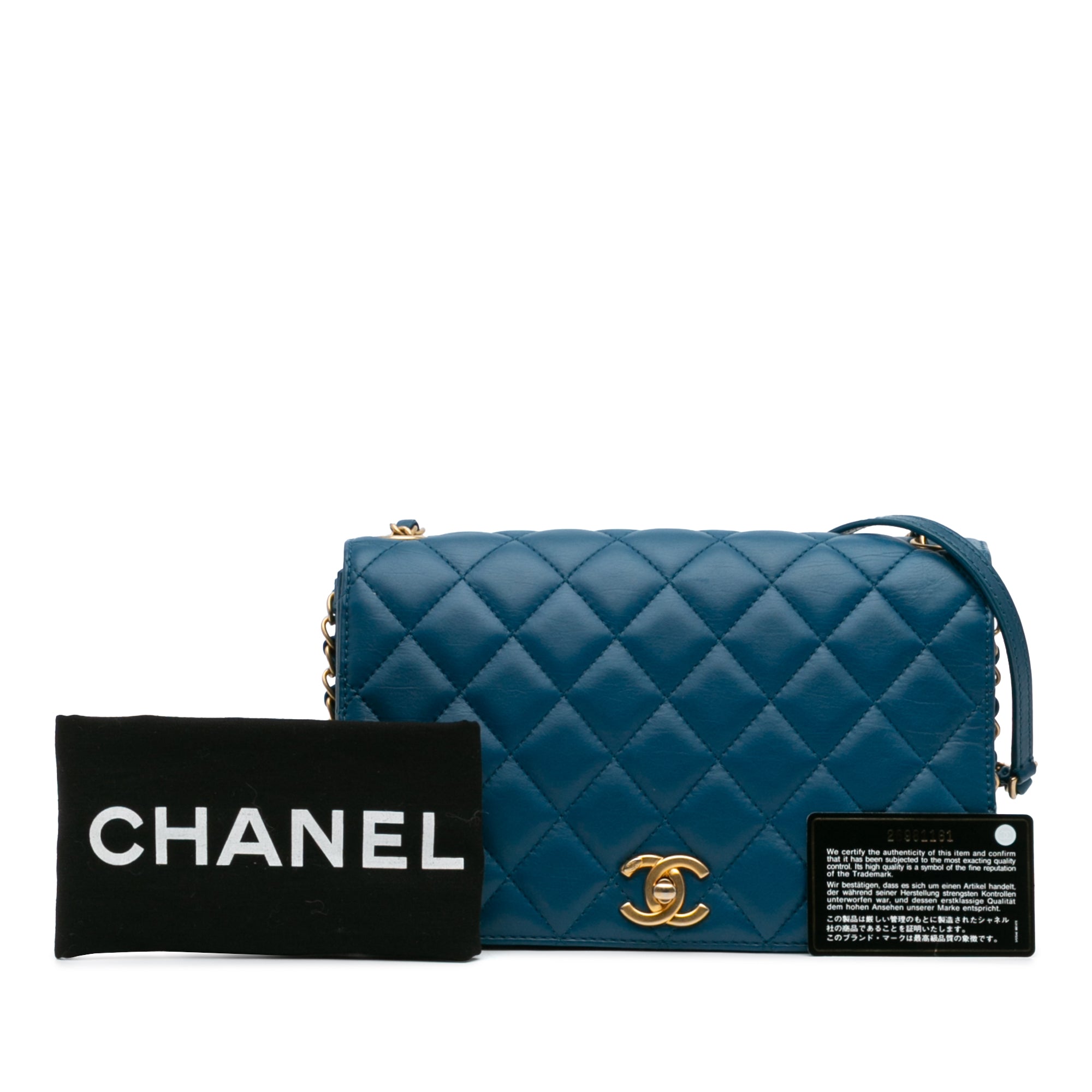Chanel Medium Quilted Calfskin CC Side Chain Full Flap - image 11