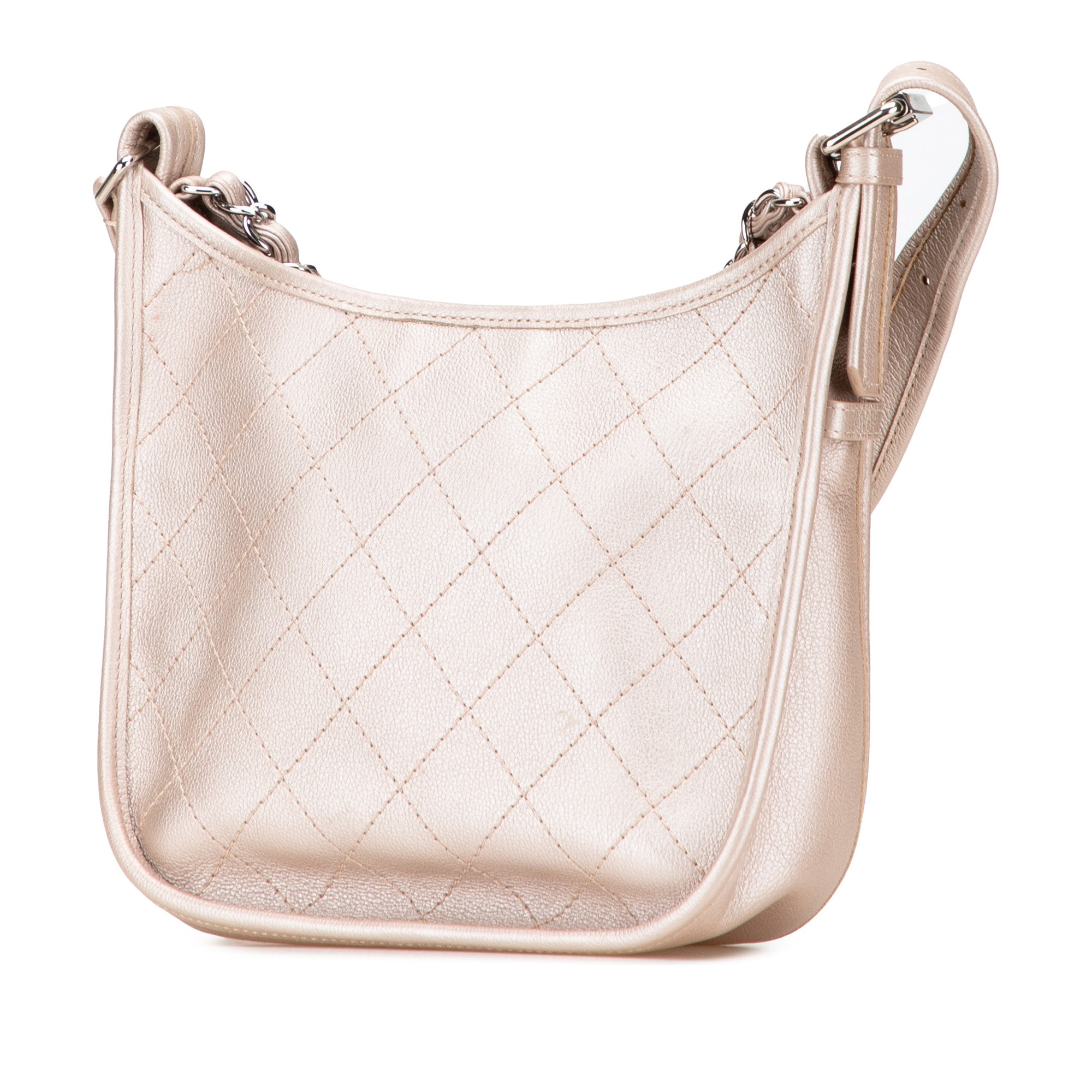 Chanel Metallic Calfskin Quilted Jungle Stroll Hobo - image 2