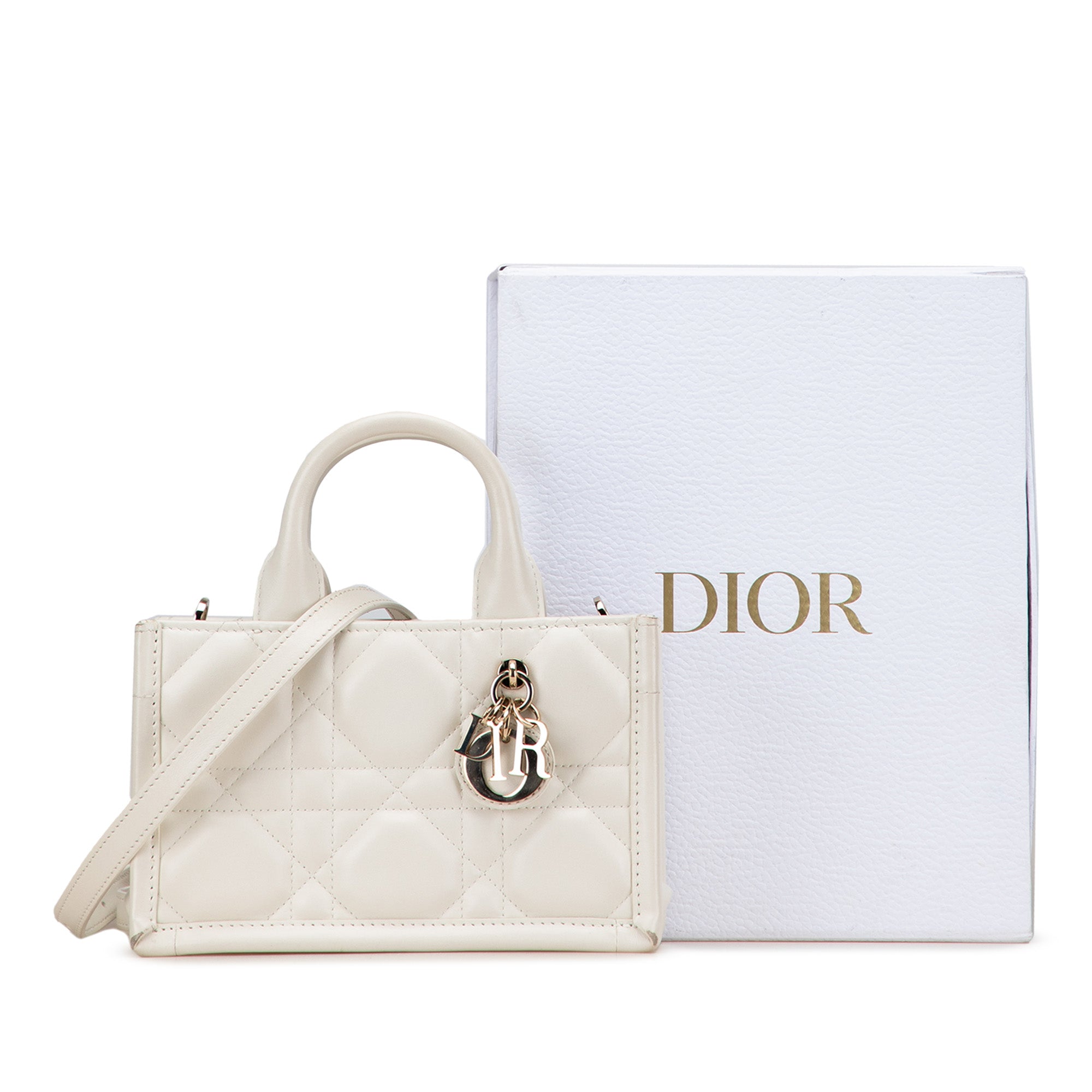 Dior Mini Calfskin Macrocannage Book Tote - image 10