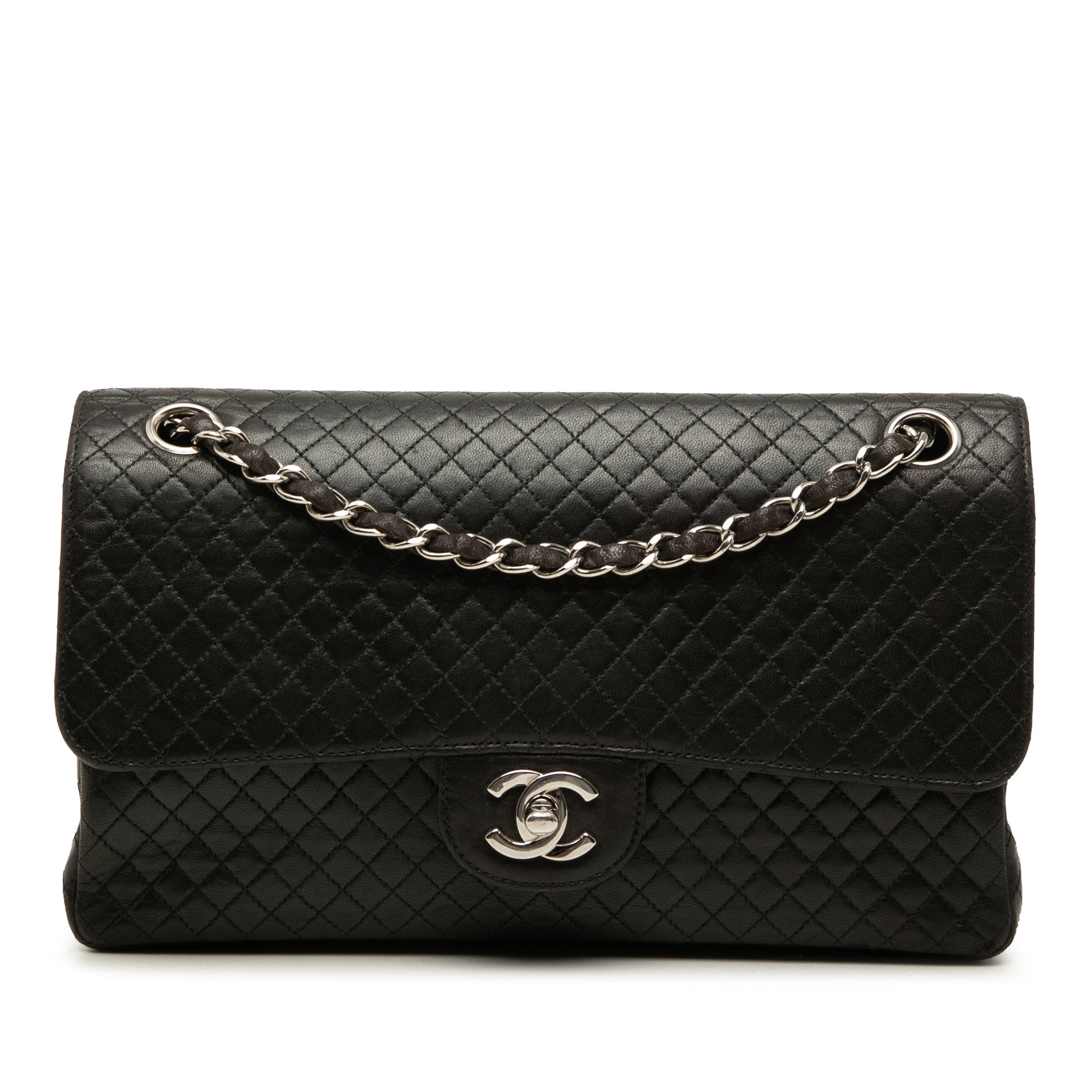 Chanel Medium Classic Microquilted Lambskin Single Flap - image 1