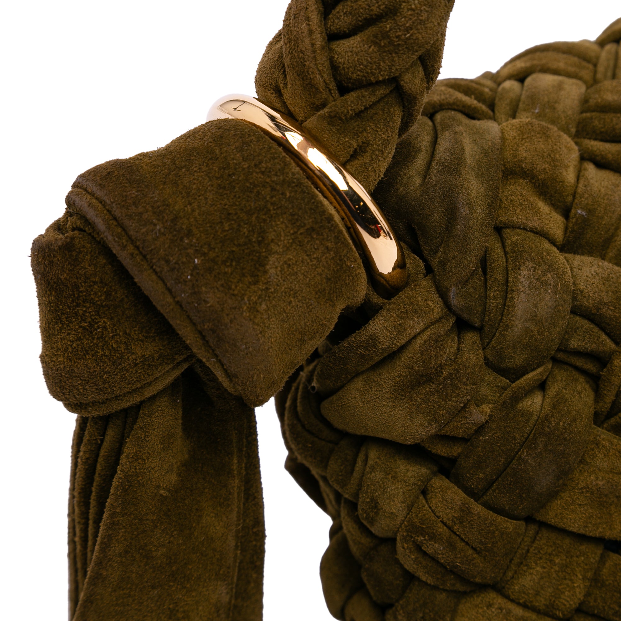 Bottega Veneta Medium Suede Intrecciato Kalimero Citta Shoulder Bag - image 10