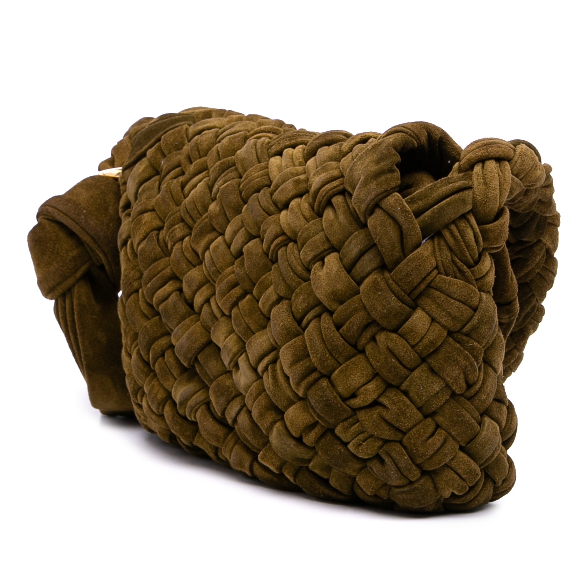 Bottega Veneta Medium Suede Intrecciato Kalimero Citta Shoulder Bag - image 2