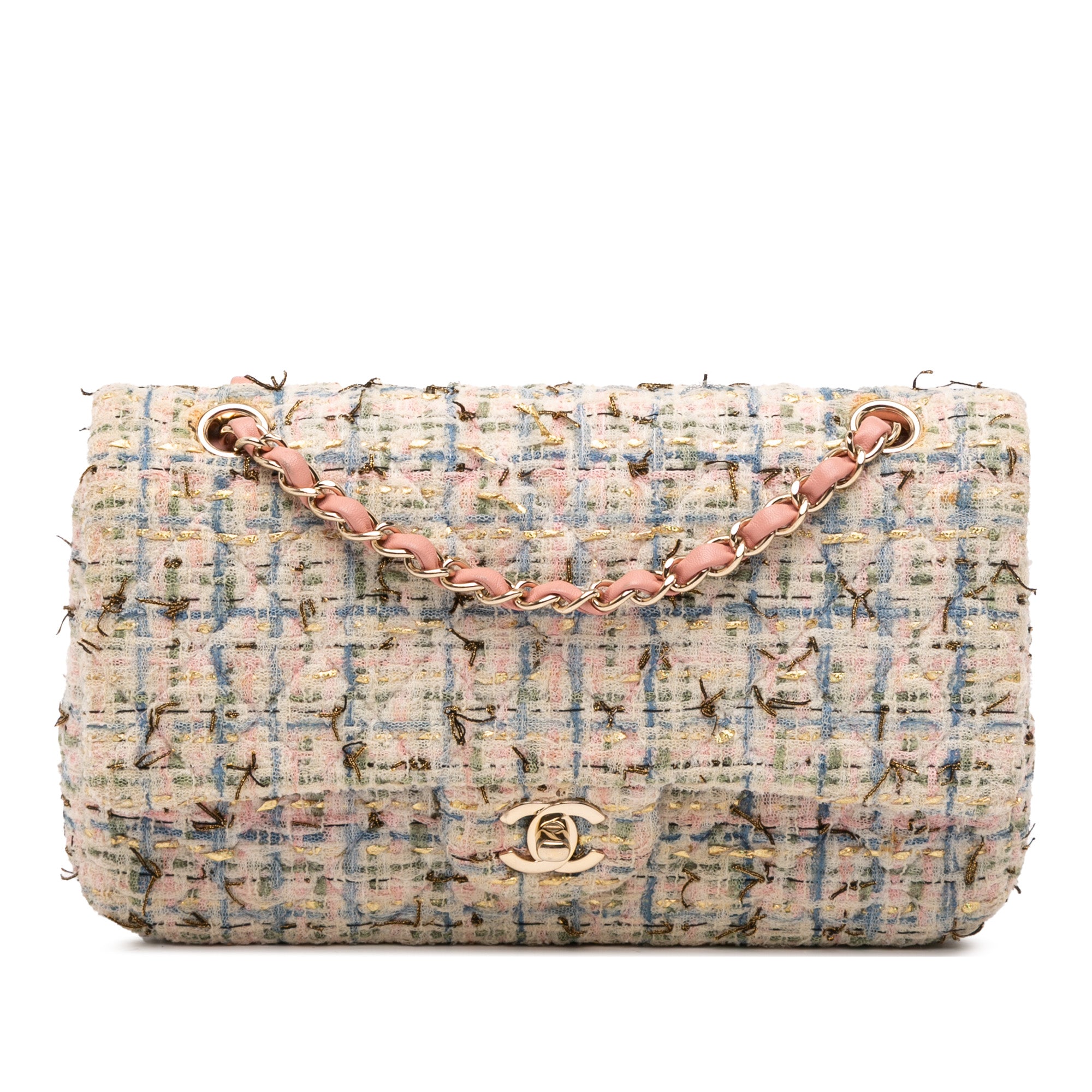 Chanel Medium Classic Boucle Tweed Double Flap - image 1