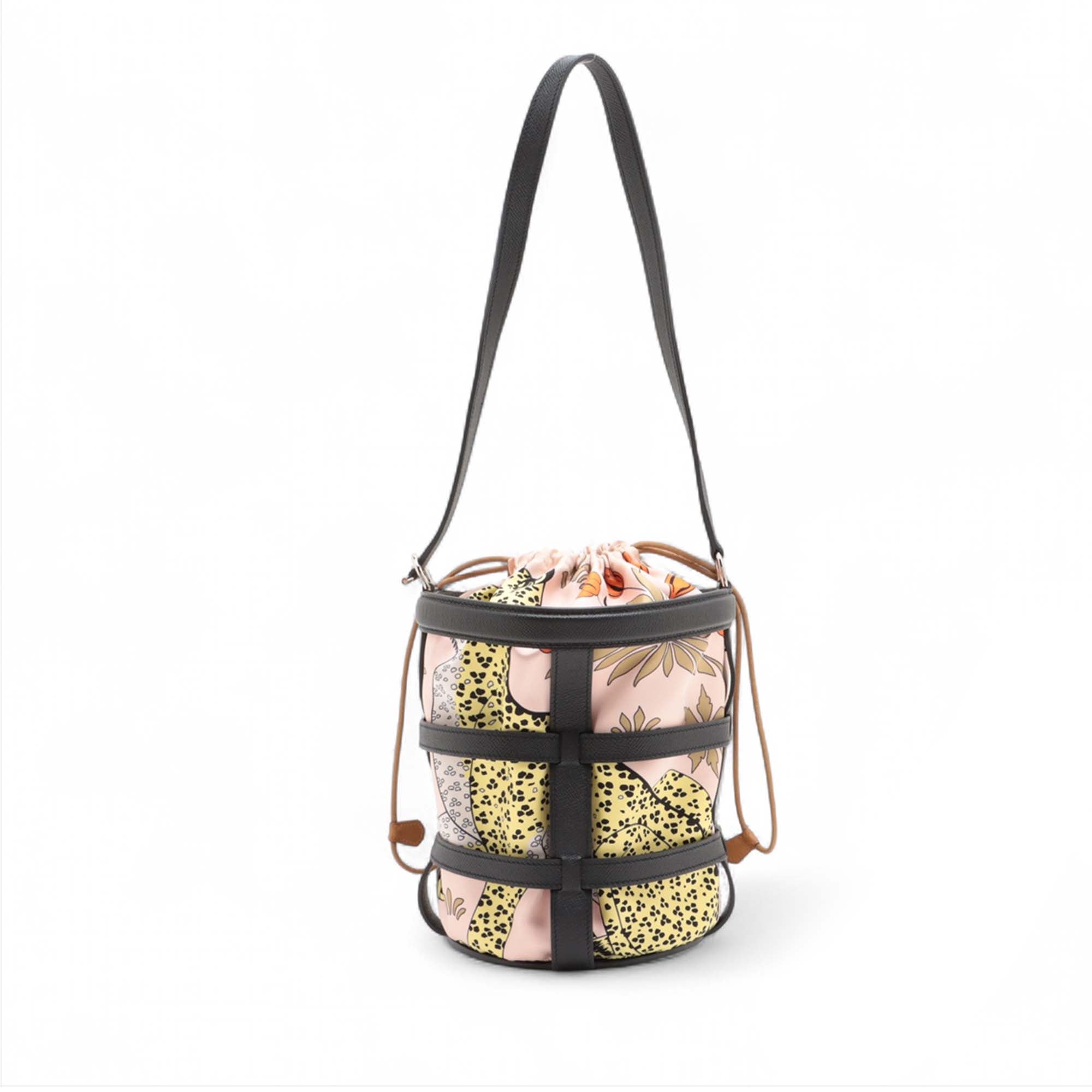 Hermès Les Léopards Silk and Epsom Sac Musardine - image 2