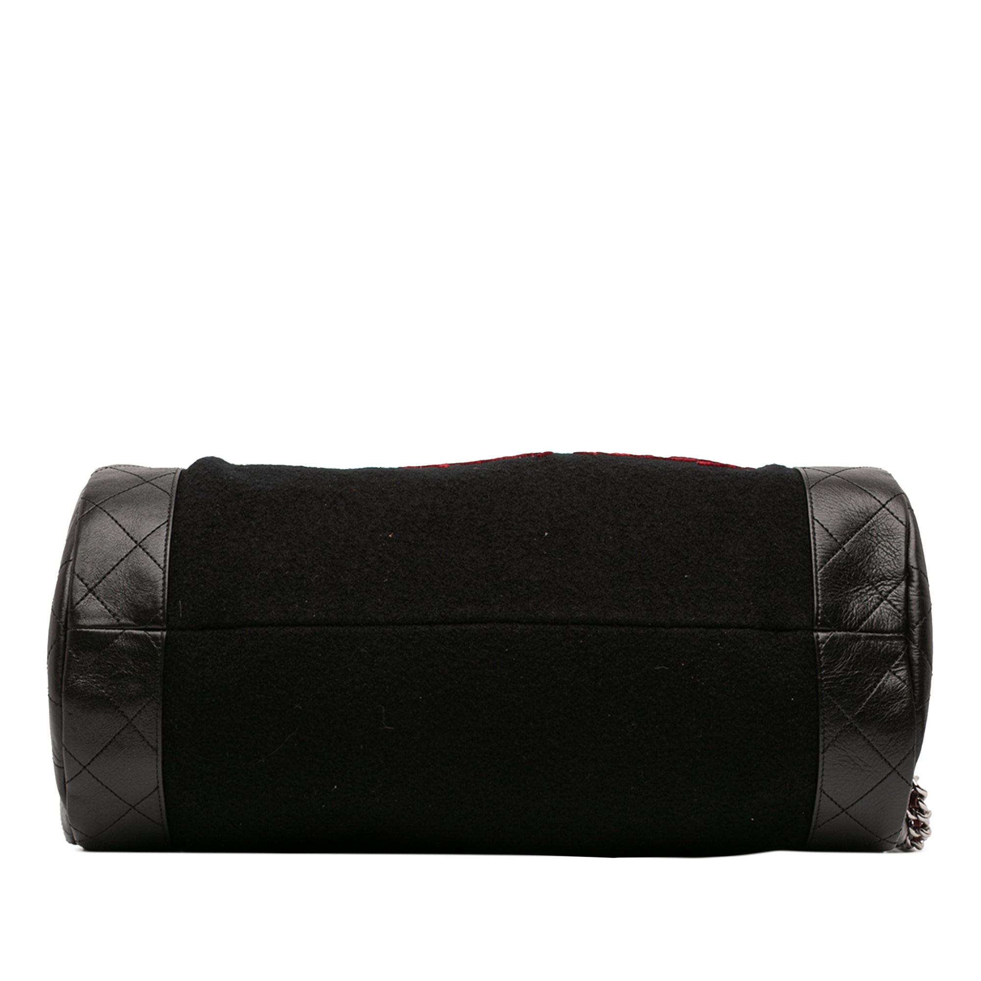 Chanel Paris Hamburg Embroidered Wool with Quilted Calfskin Duffle Bag - image 3