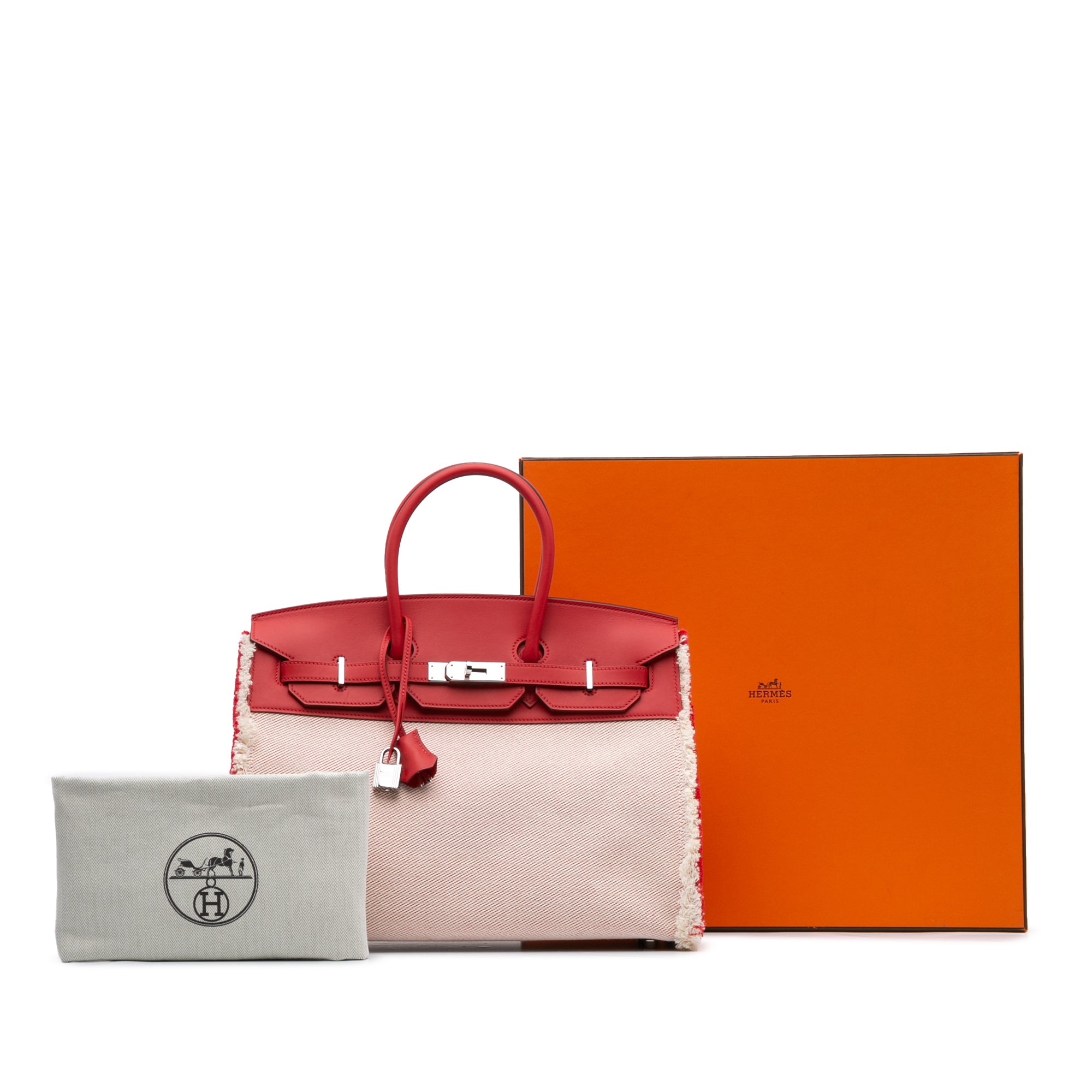 Hermès Toile H and Swift Fray Birkin 35 - image 10