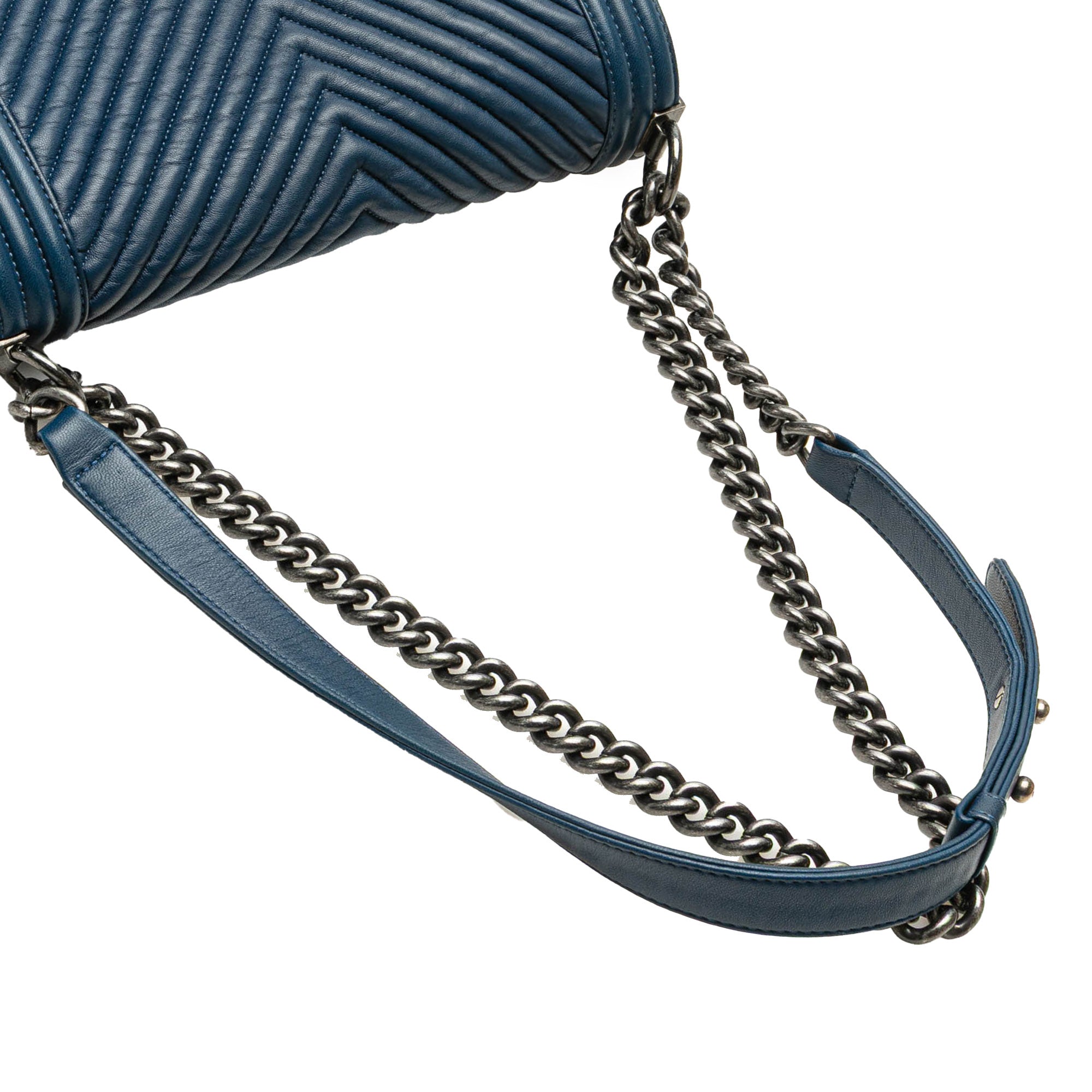 Chanel Old Medium Chevron Lambskin Boy Flap - image 11