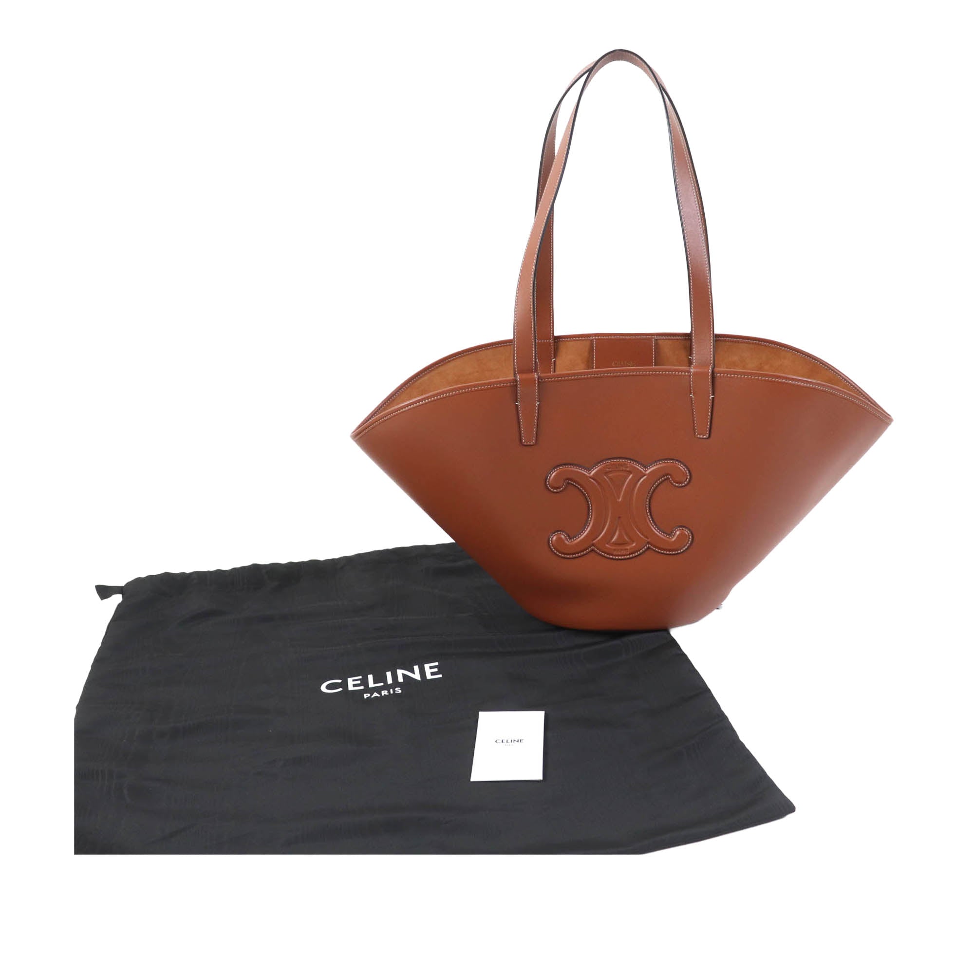 Celine Medium Smooth Calfskin Cuir Triomphe Couffin Tote - image 12