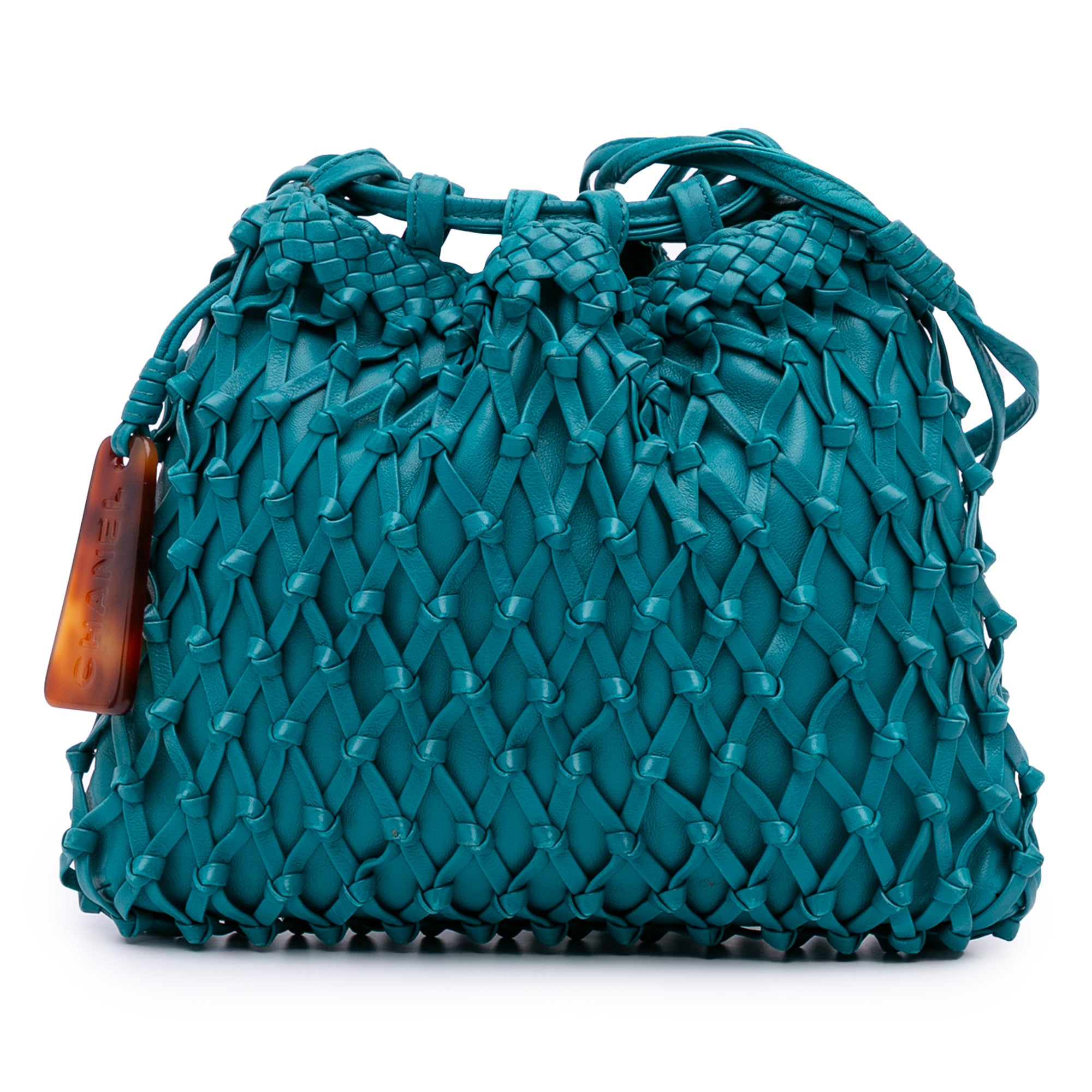 Chanel Woven Lambskin Drawstring Pouch - image 1