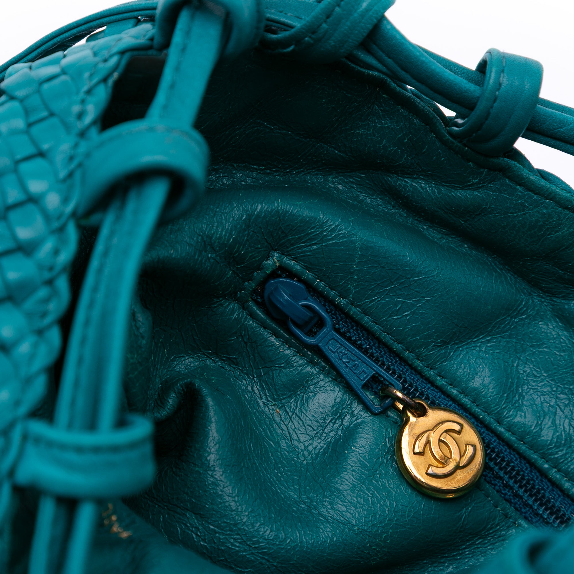 Chanel Woven Lambskin Drawstring Pouch - image 10