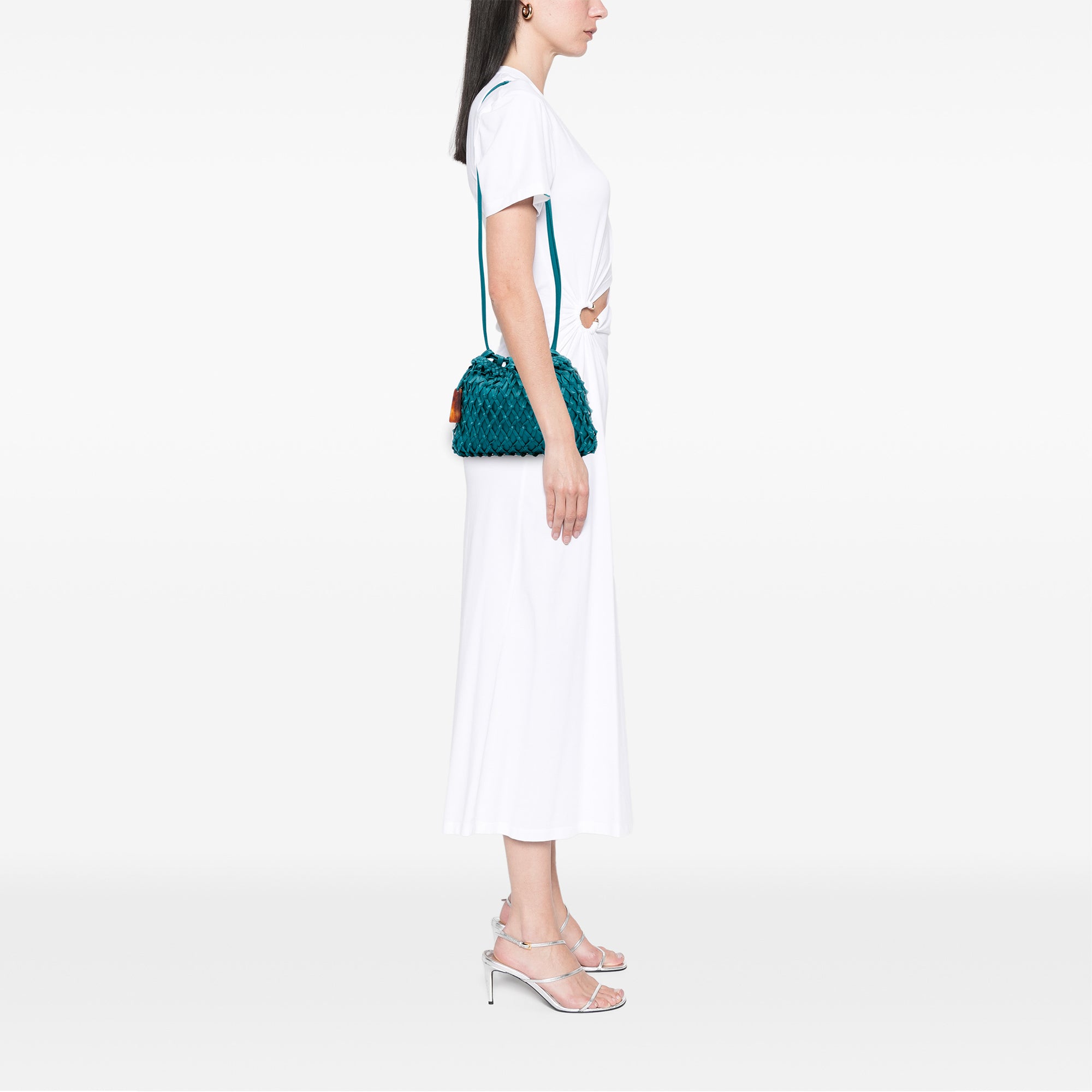 Chanel Woven Lambskin Drawstring Pouch - image 11