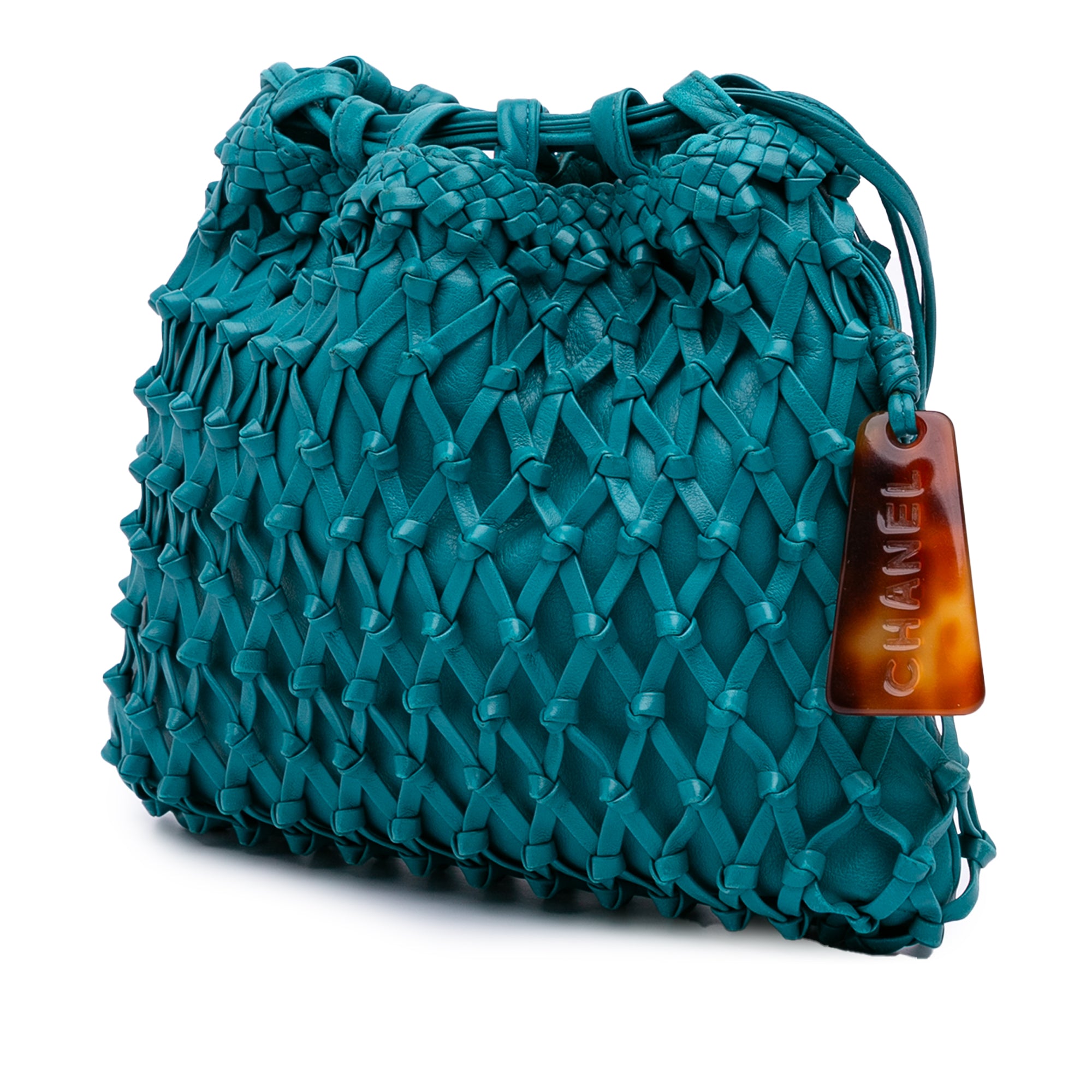 Chanel Woven Lambskin Drawstring Pouch - image 2